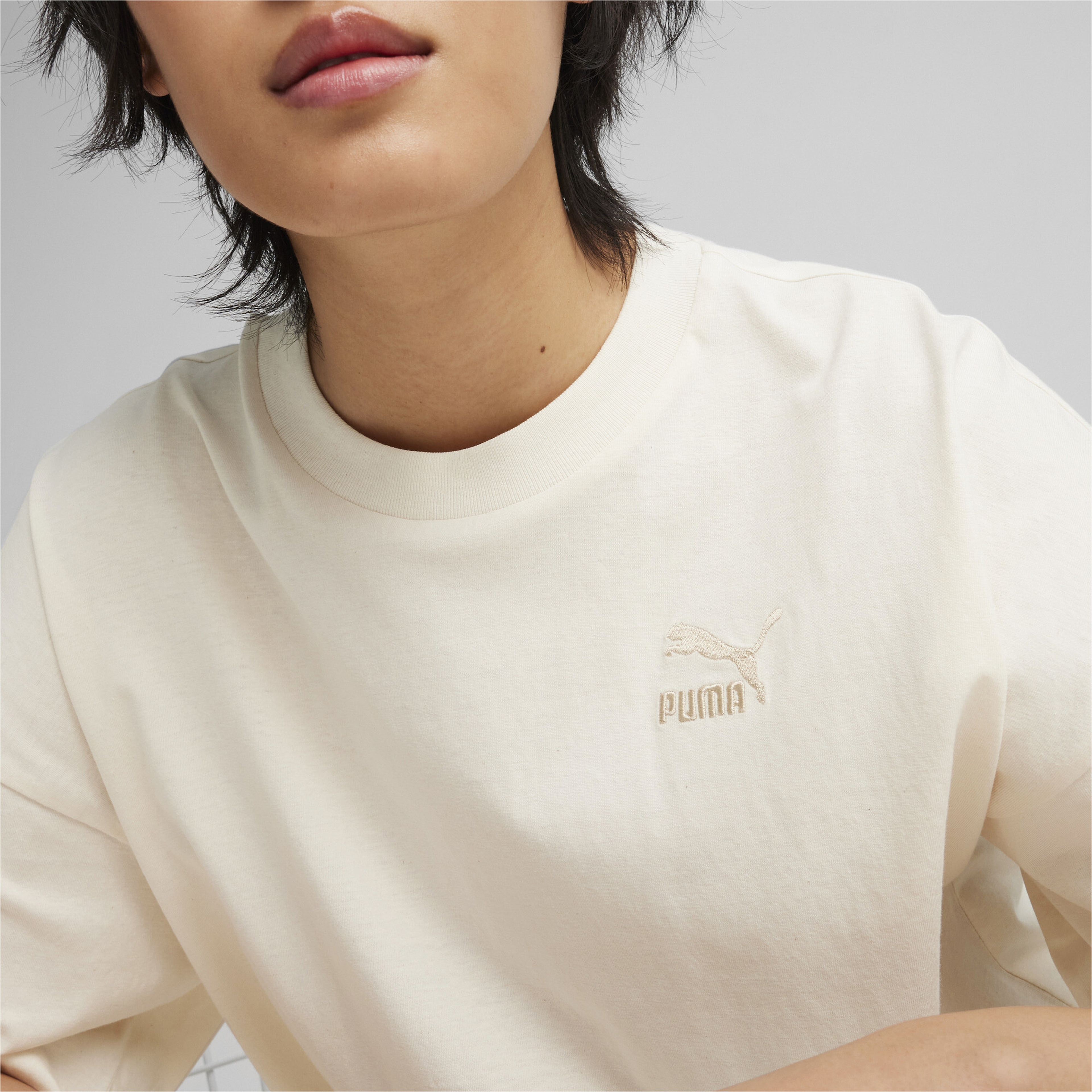 Puma Better Classics Kadın Krem T-Shirt