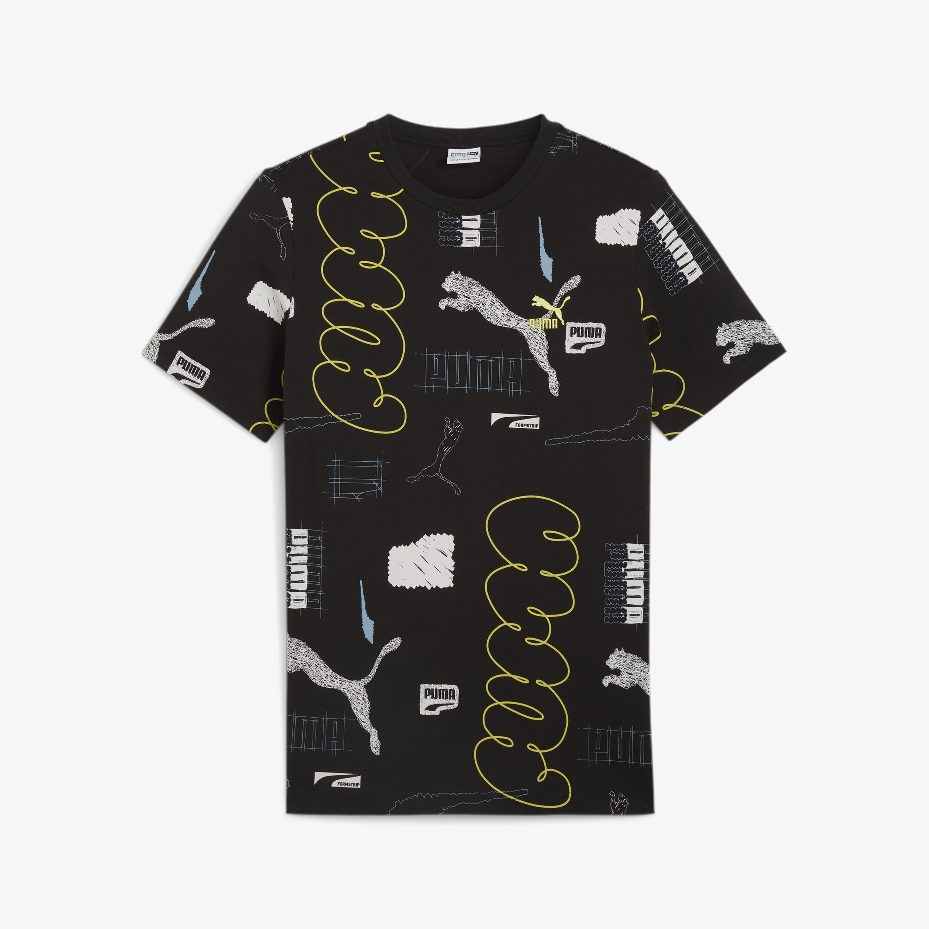 Puma Brand Love Aop Erkek Siyah T-Shirt