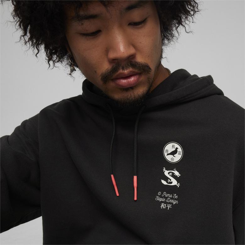 Puma X Staple Graphic Erkek Siyah Sweatshirt