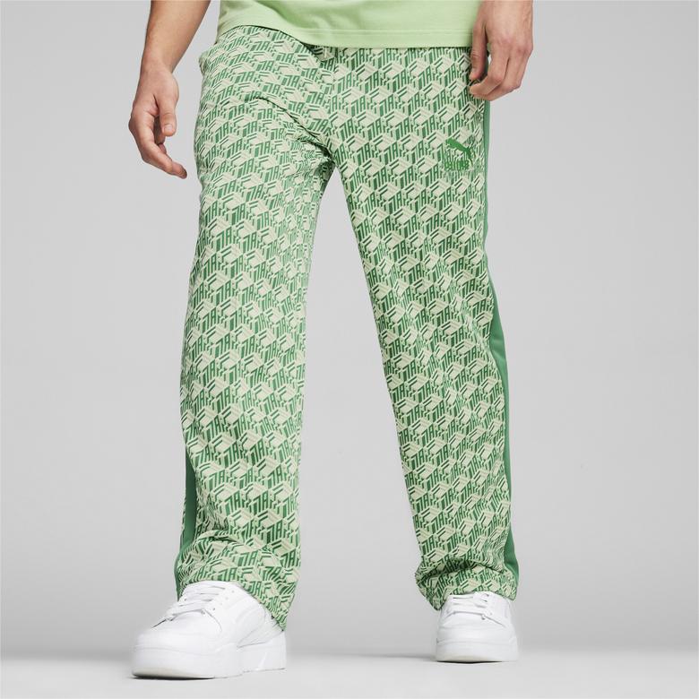 Puma T7 Aop Straight Track Erkek Yeşil Eşofman Altı