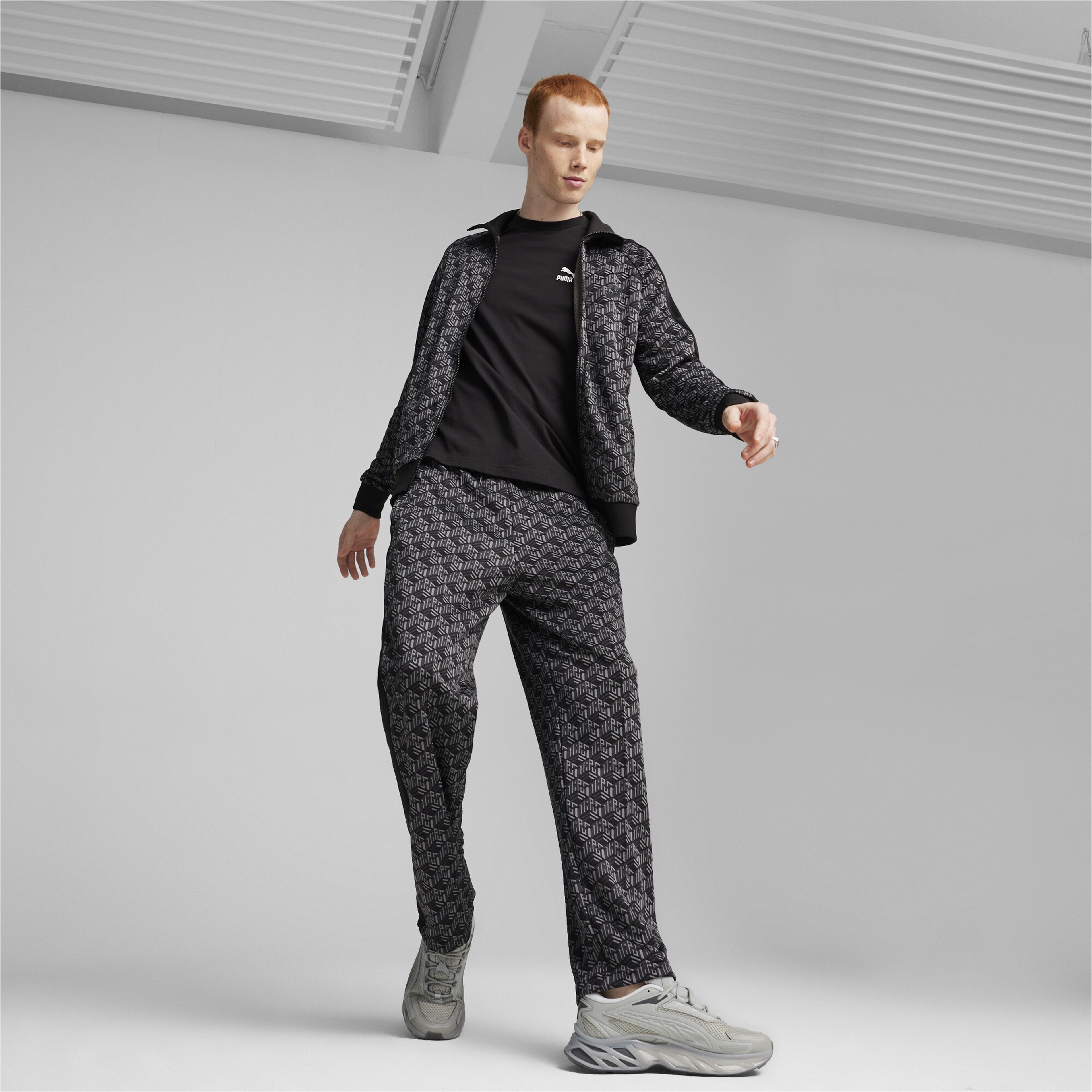 Puma T7 Aop Track Erkek Siyah Eşofman Üstü