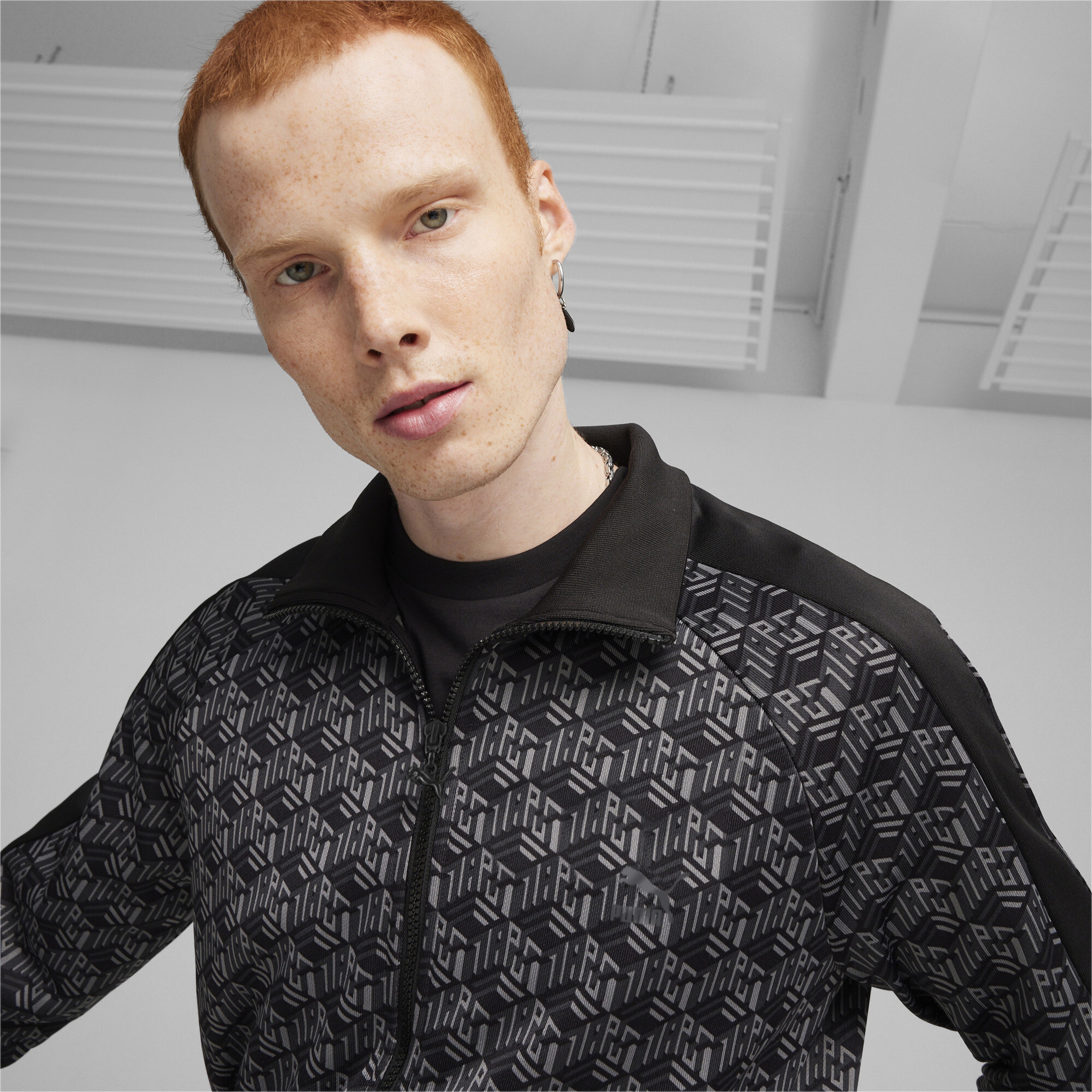 Puma T7 Aop Track Erkek Siyah Eşofman Üstü