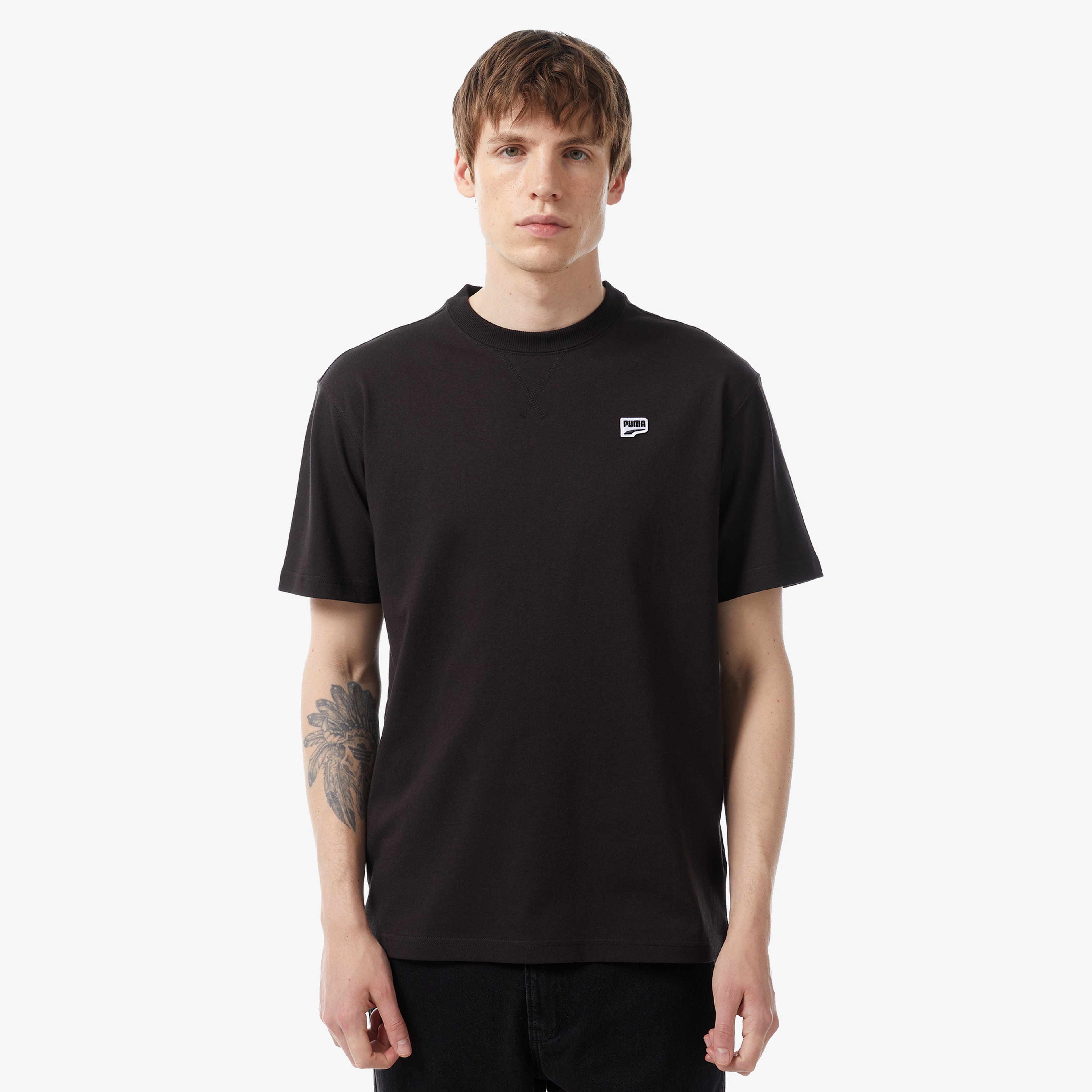Puma Downtown Badge Erkek Siyah T-Shirt