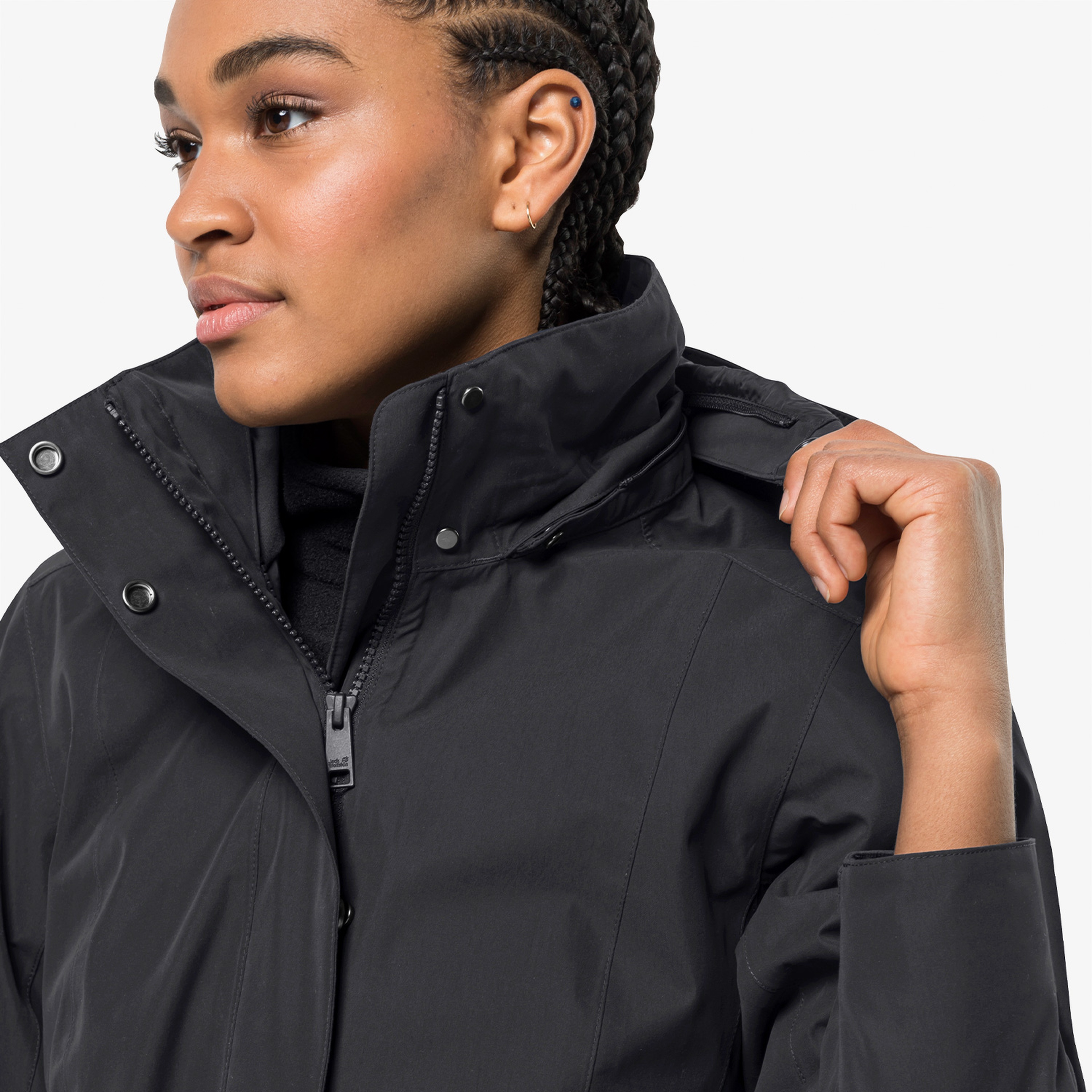 Jack Wolfskin Ottawa Coat Kadın Siyah Mont