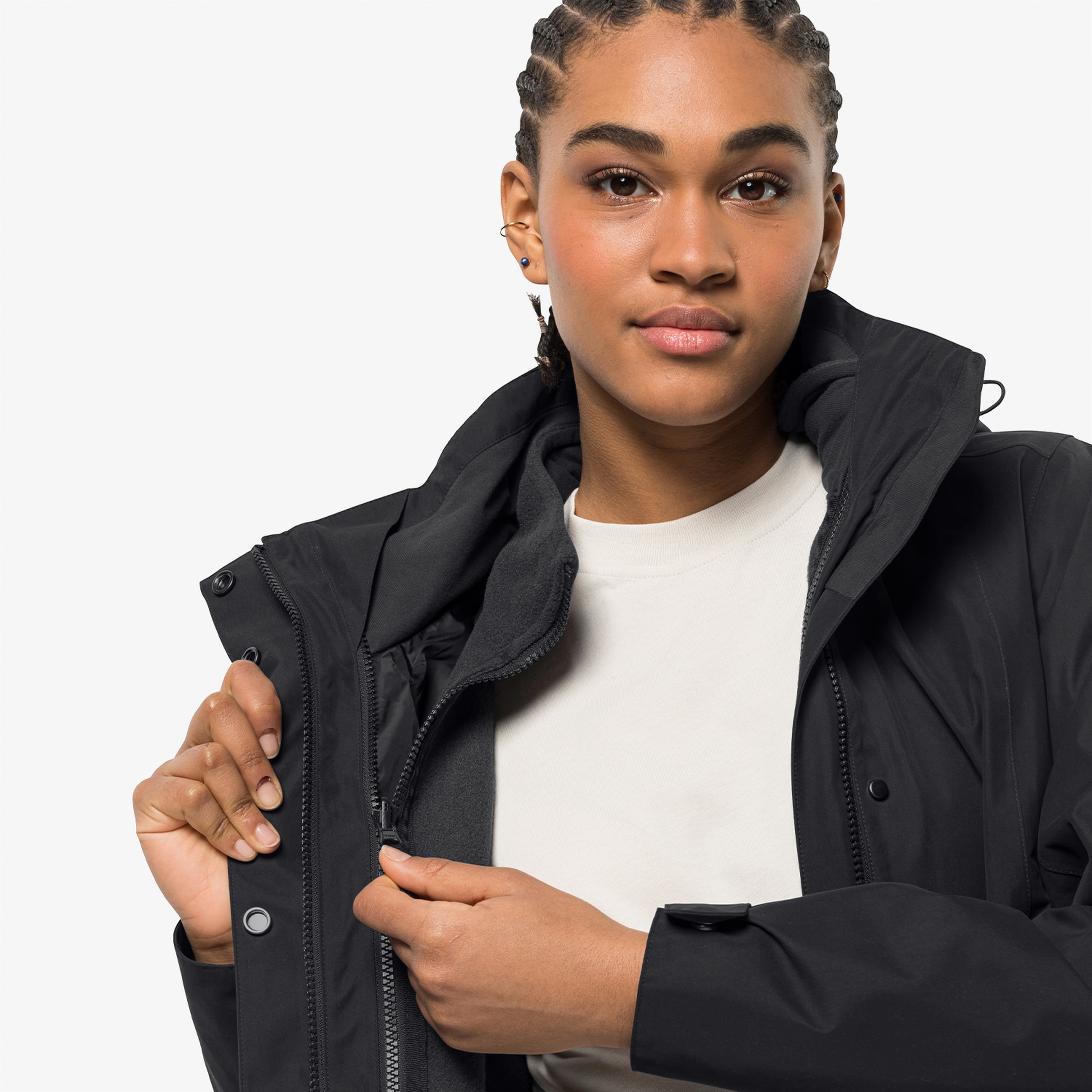 Jack Wolfskin Ottawa Coat Kadın Siyah Mont