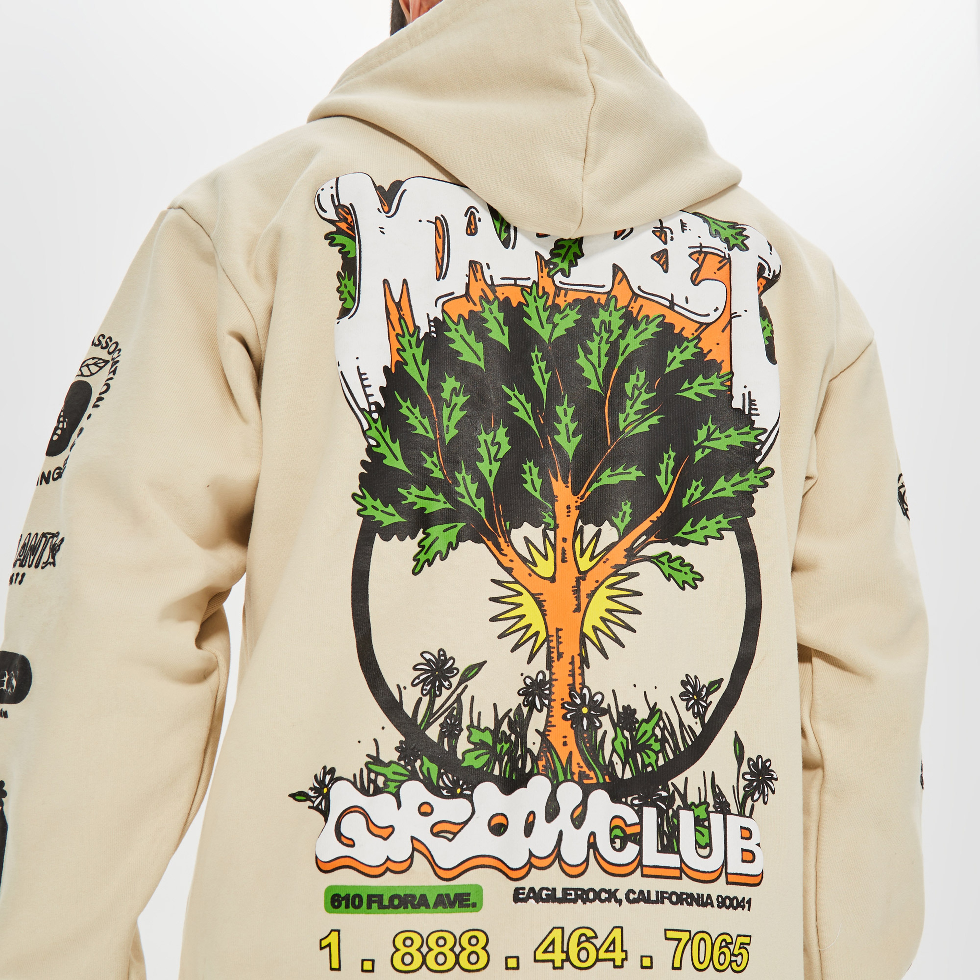 Market Growclub Erkek Krem Hoodie