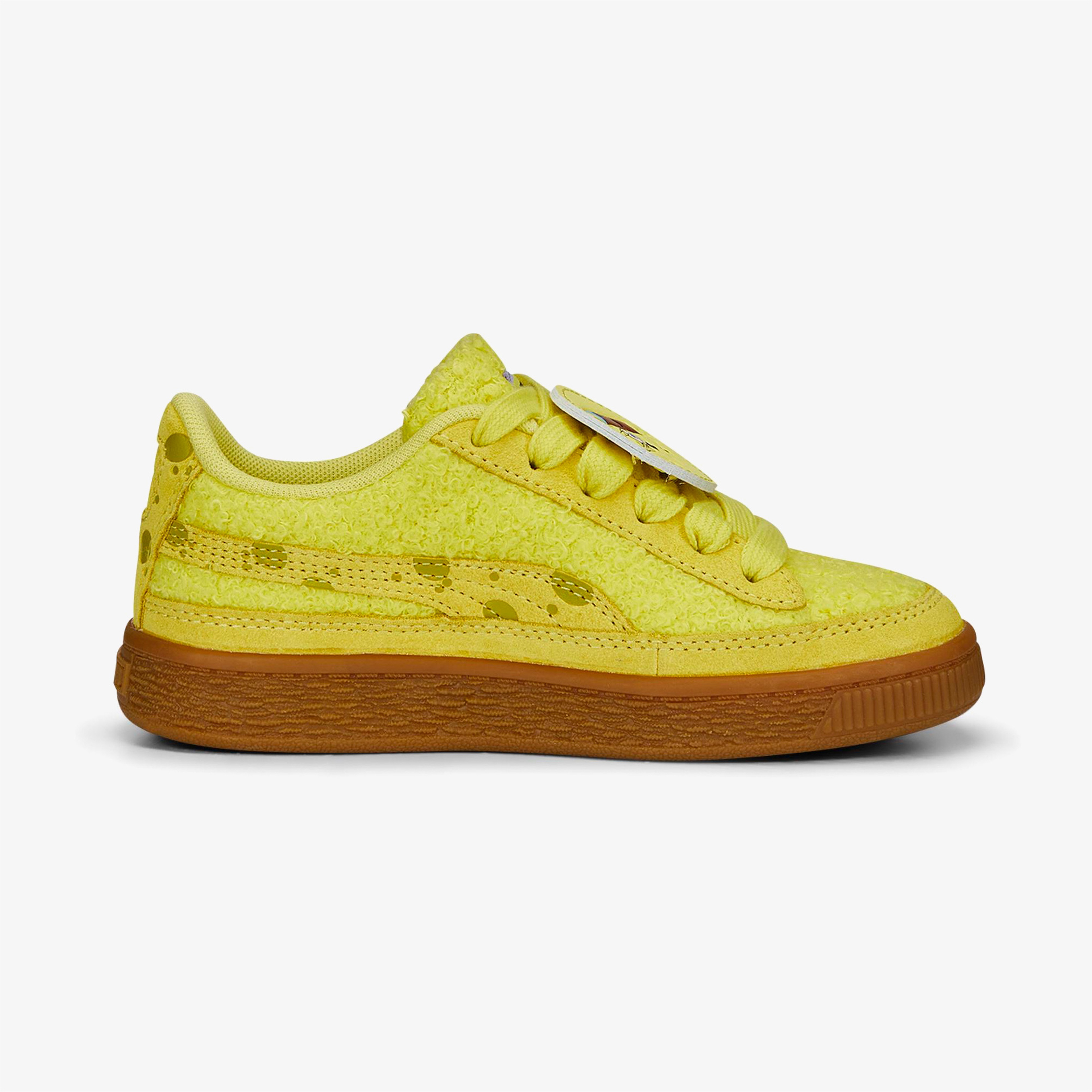 Puma x Spongebob PS Suede Çocuk Sarı Spor Ayakkabı