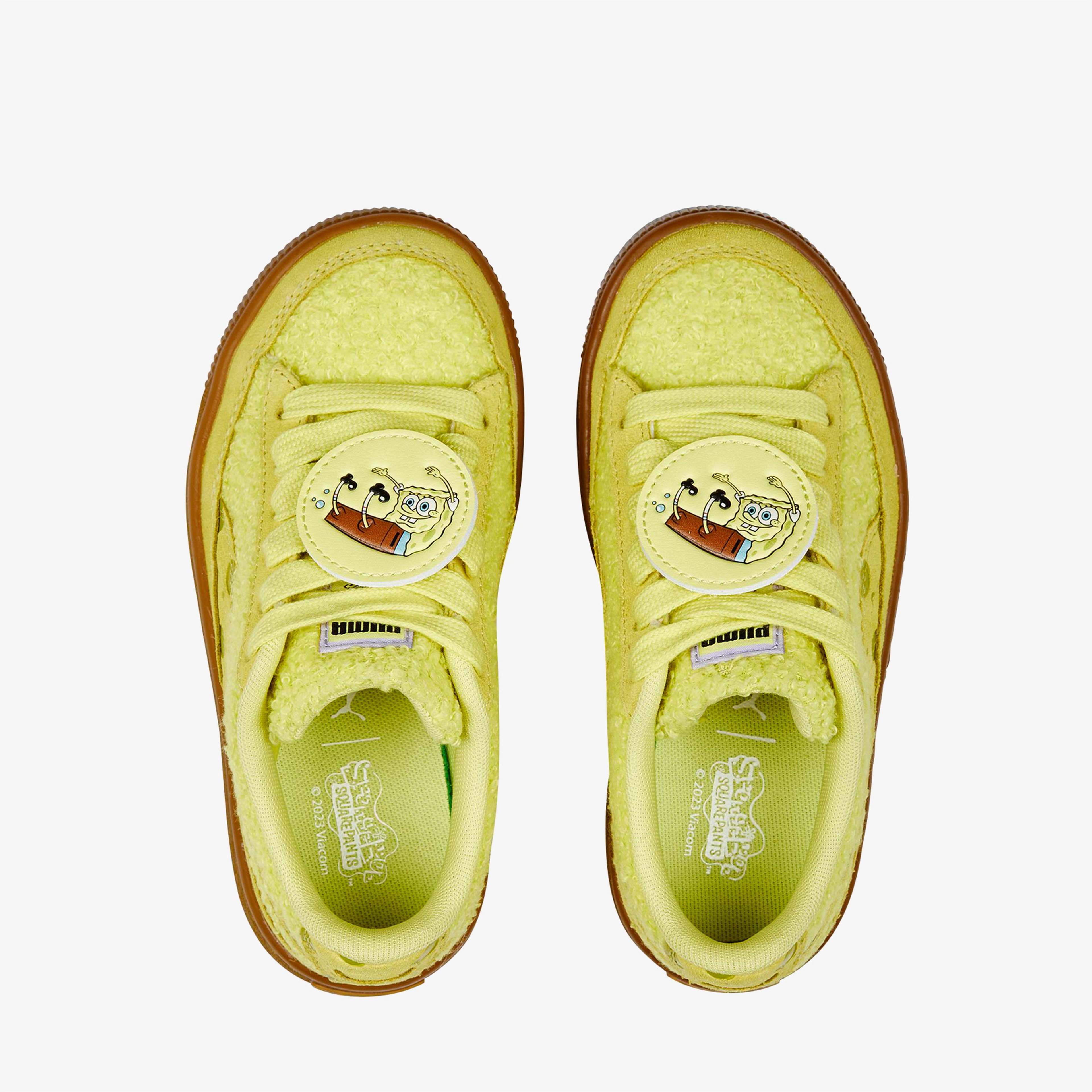 Puma x Spongebob PS Suede Çocuk Sarı Spor Ayakkabı