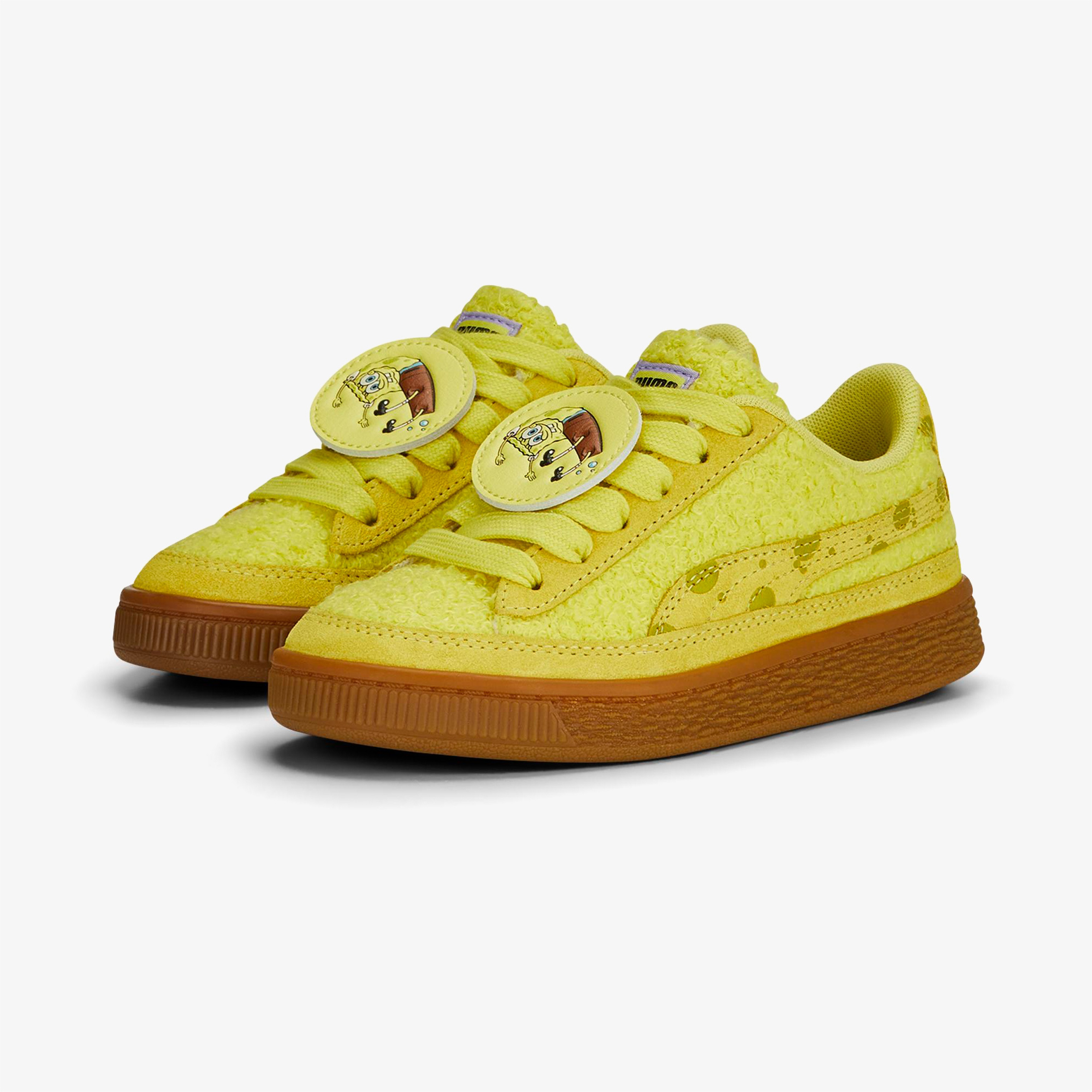 Puma x Spongebob PS Suede Çocuk Sarı Spor Ayakkabı