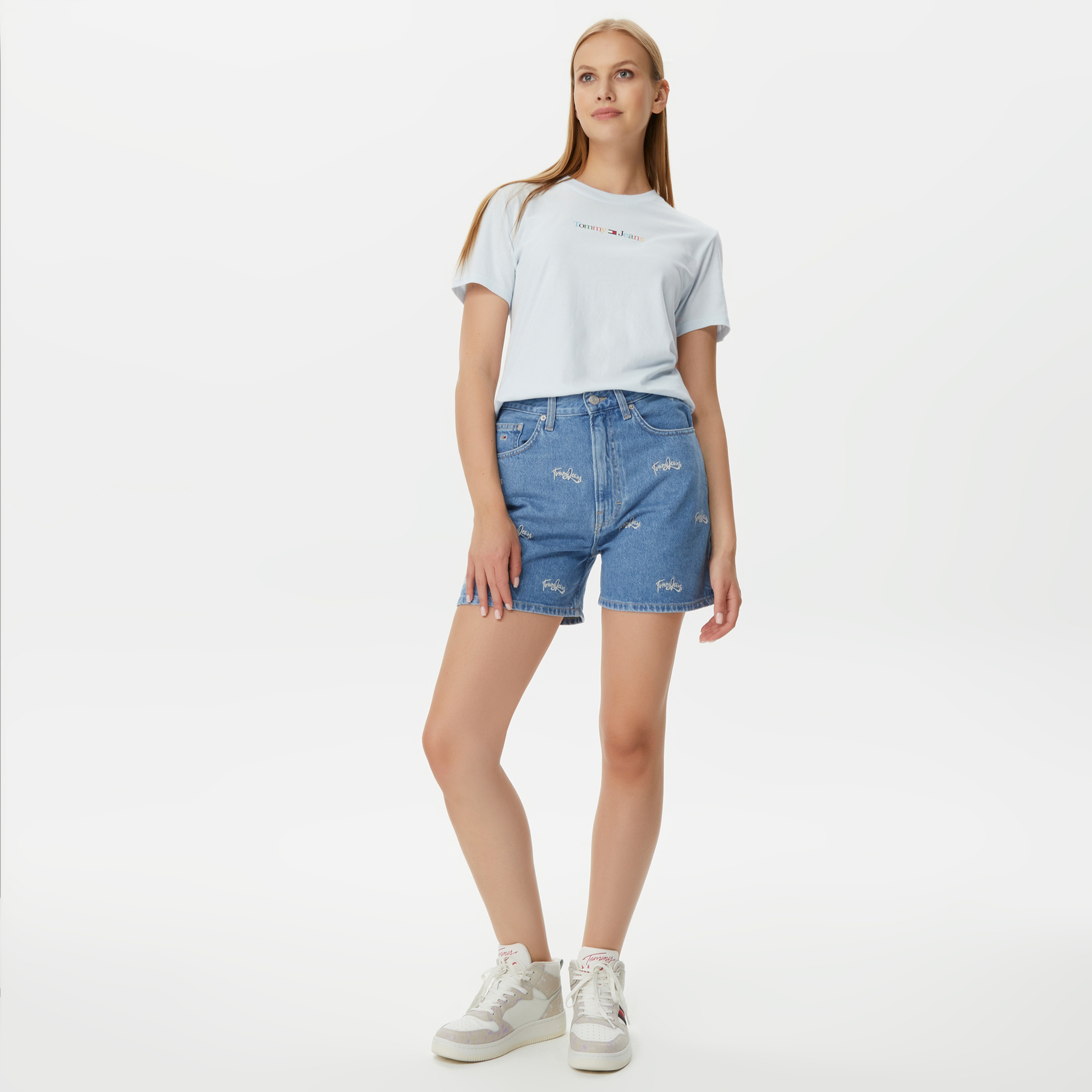 Tommy Jeans Classics Kadın Mavi T-shirt