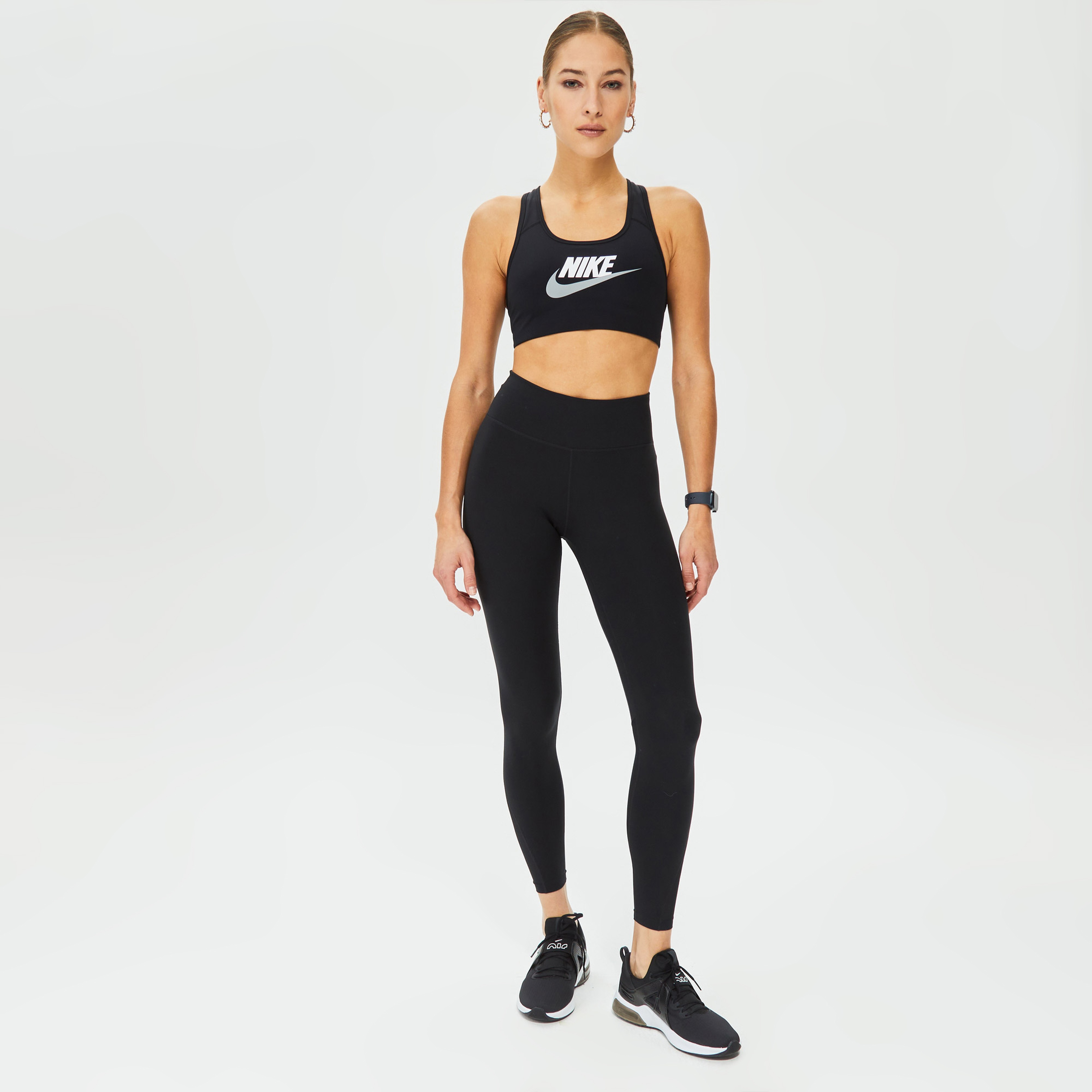 Nike One Dri-Fit Mid Rise Kadın Siyah Tayt