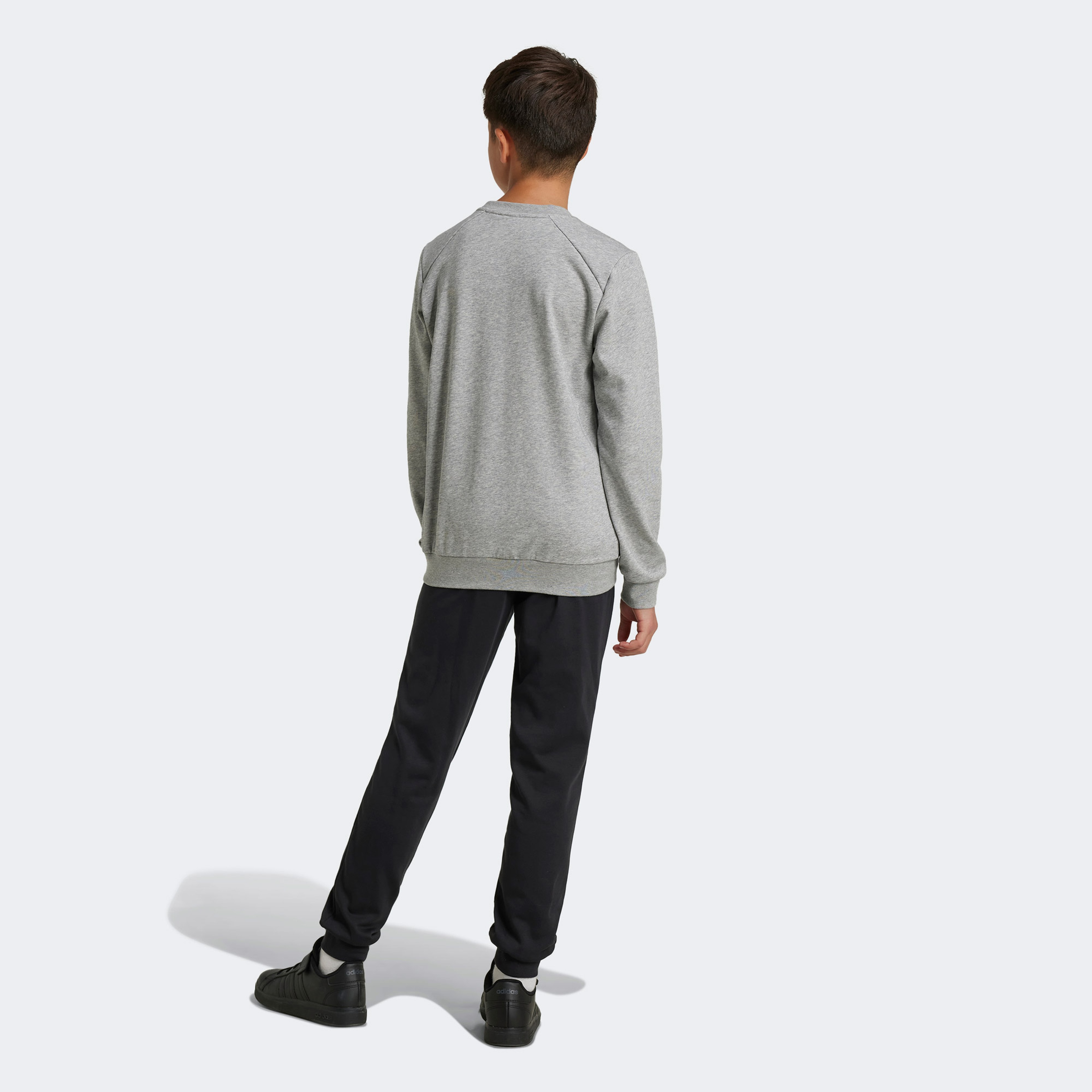 adidas Essentials Big Logo French Terry Çocuk Gri Eşofman Takımı