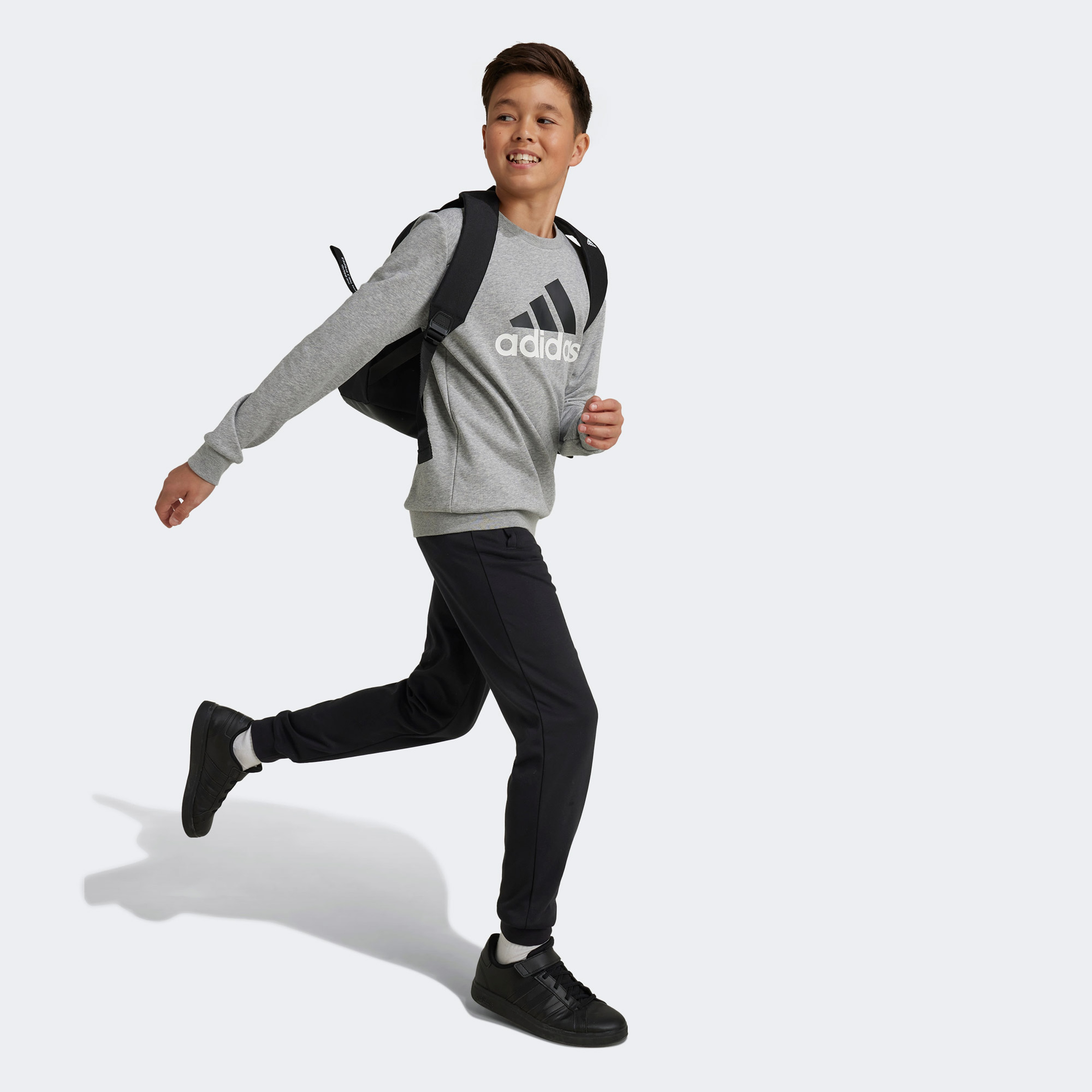 adidas Essentials Big Logo French Terry Çocuk Gri Eşofman Takımı