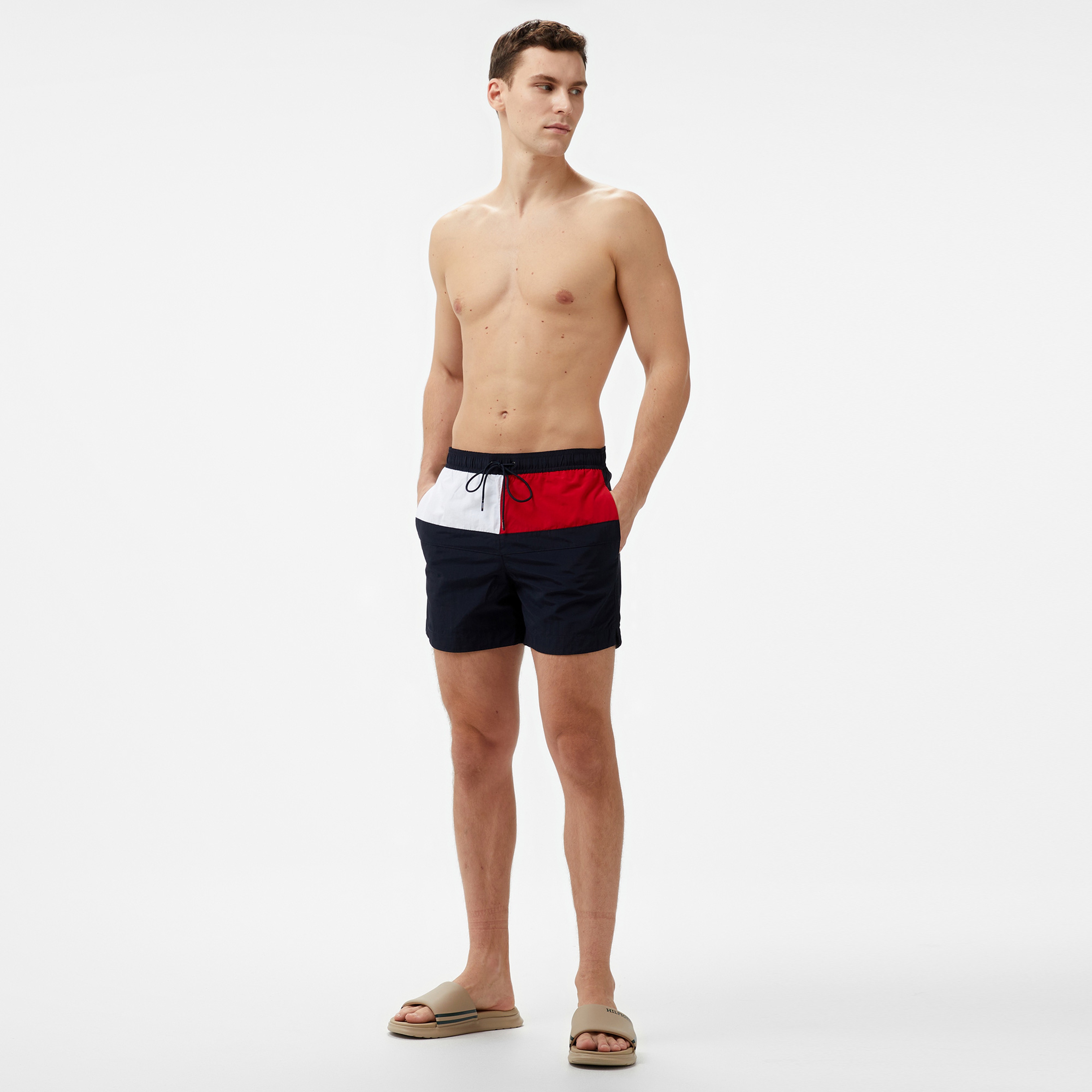 Tommy Hilfiger Medium Drawstring Erkek Kırmızı Deniz Şortu