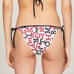 Tommy Hilfiger Cheekying Side Tie Print Kadın Beyaz Bikini Altı
