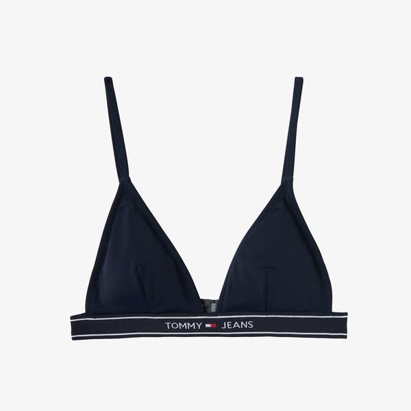 Tommy Jeans Triangle Kadın Lacivert Bikini Üstü