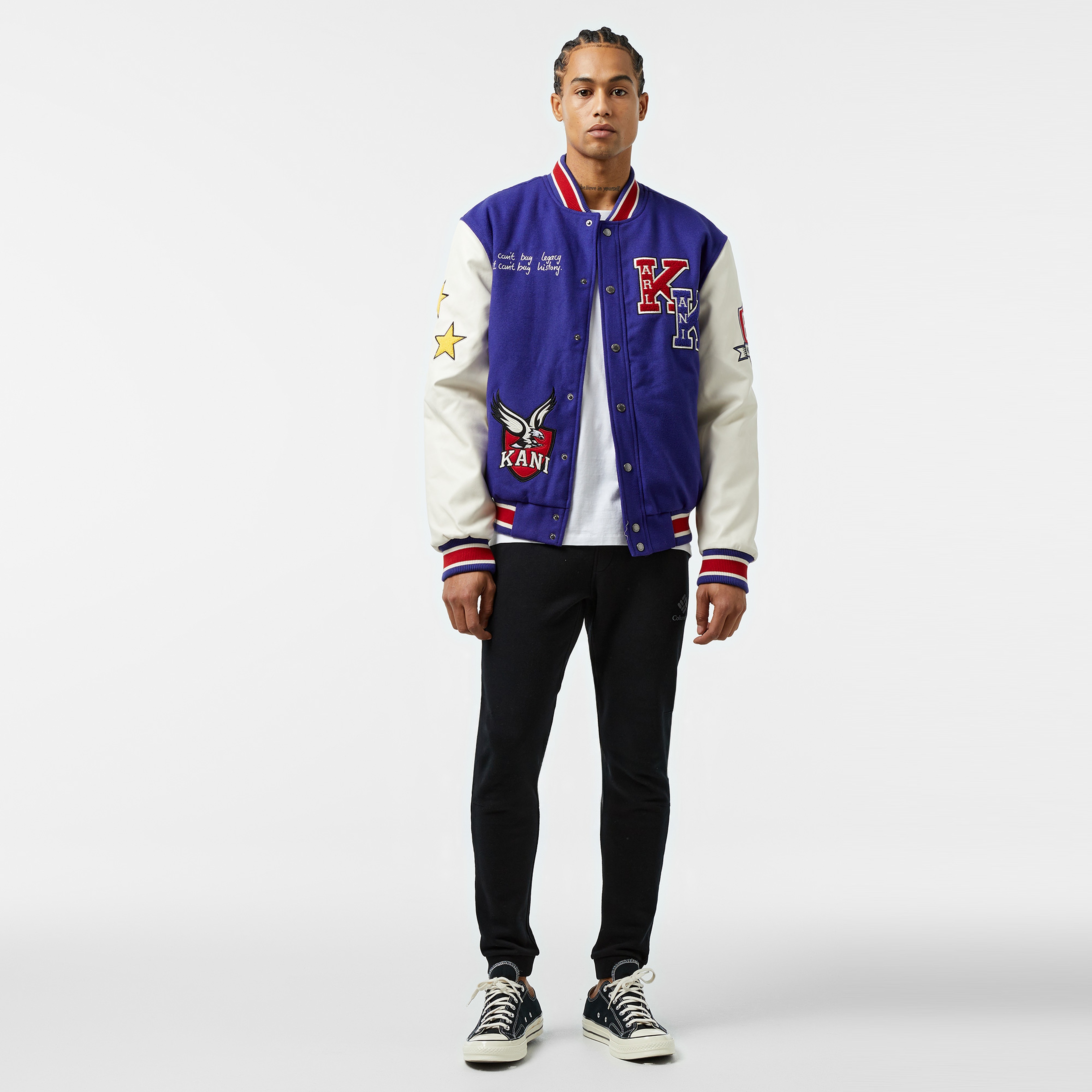 Karl Kani Retro Patch Block College  Erkek Lacivert/Krem Ceket