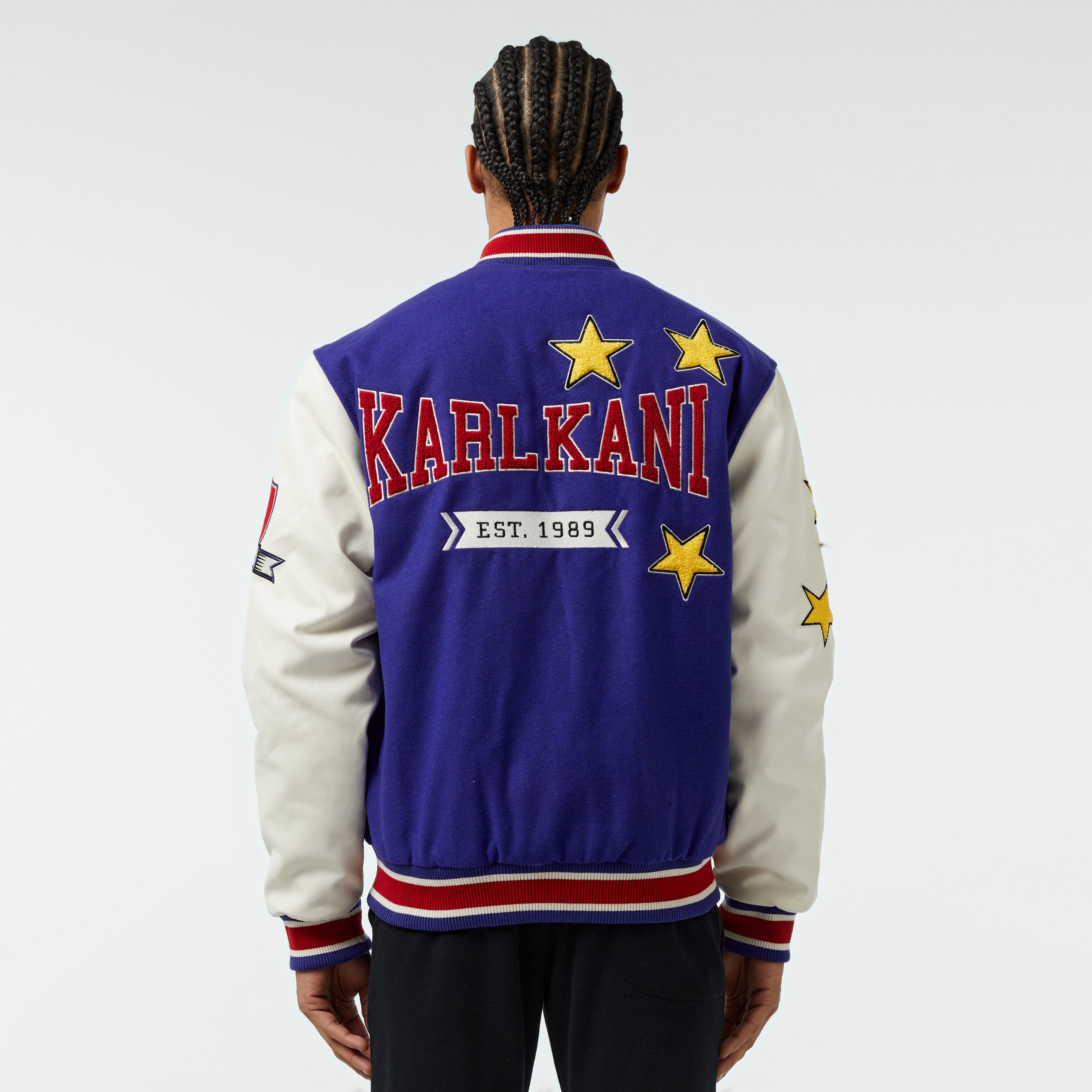 Karl Kani Retro Patch Block College  Erkek Lacivert/Krem Ceket