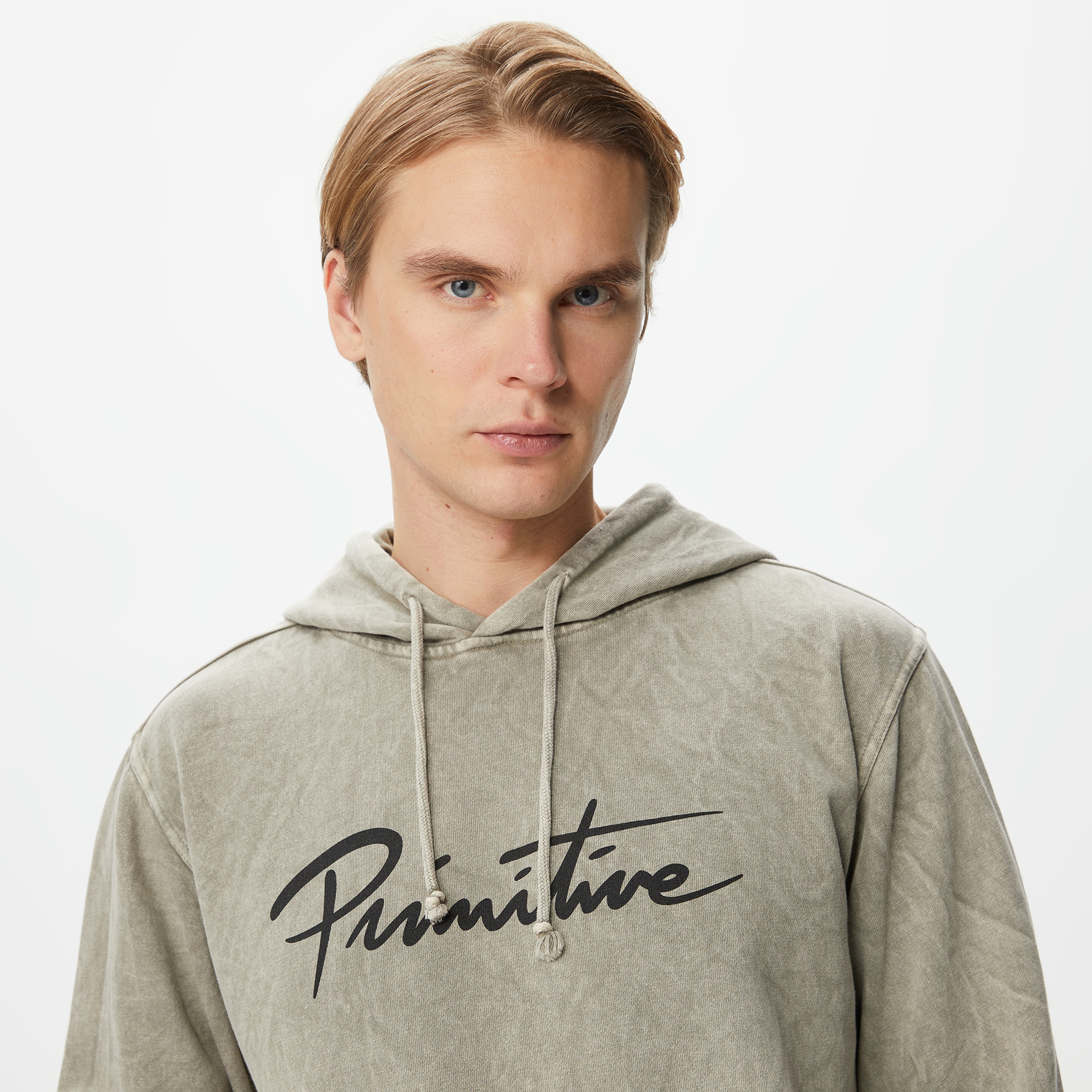 Primitive Nuevo Acid Washed Erkek Bej Hoodie