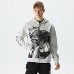 HUF x Gundam Endless Waltz Split Erkek Gri Hoodie