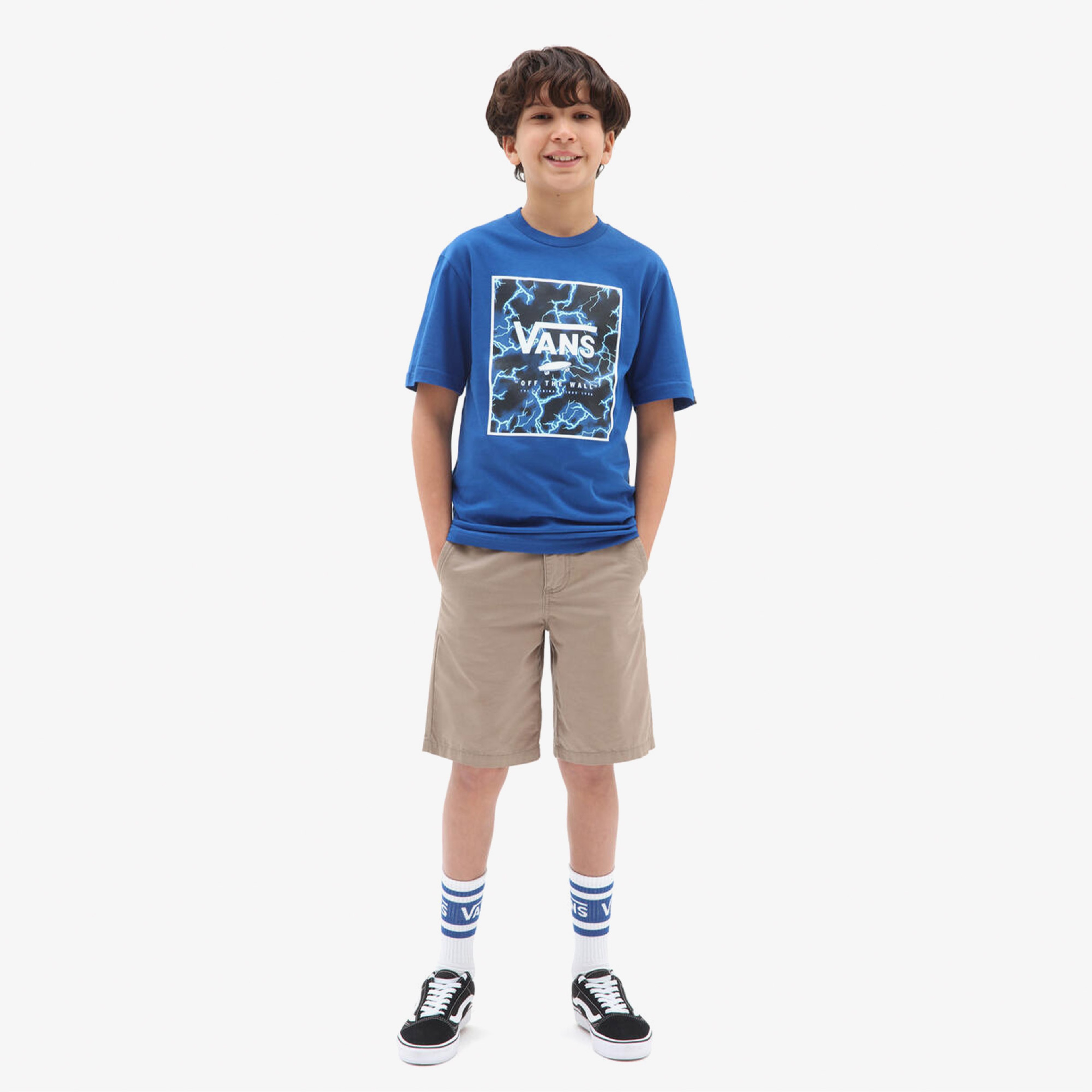 Vans Print Box Çocuk Mavi T-Shirt