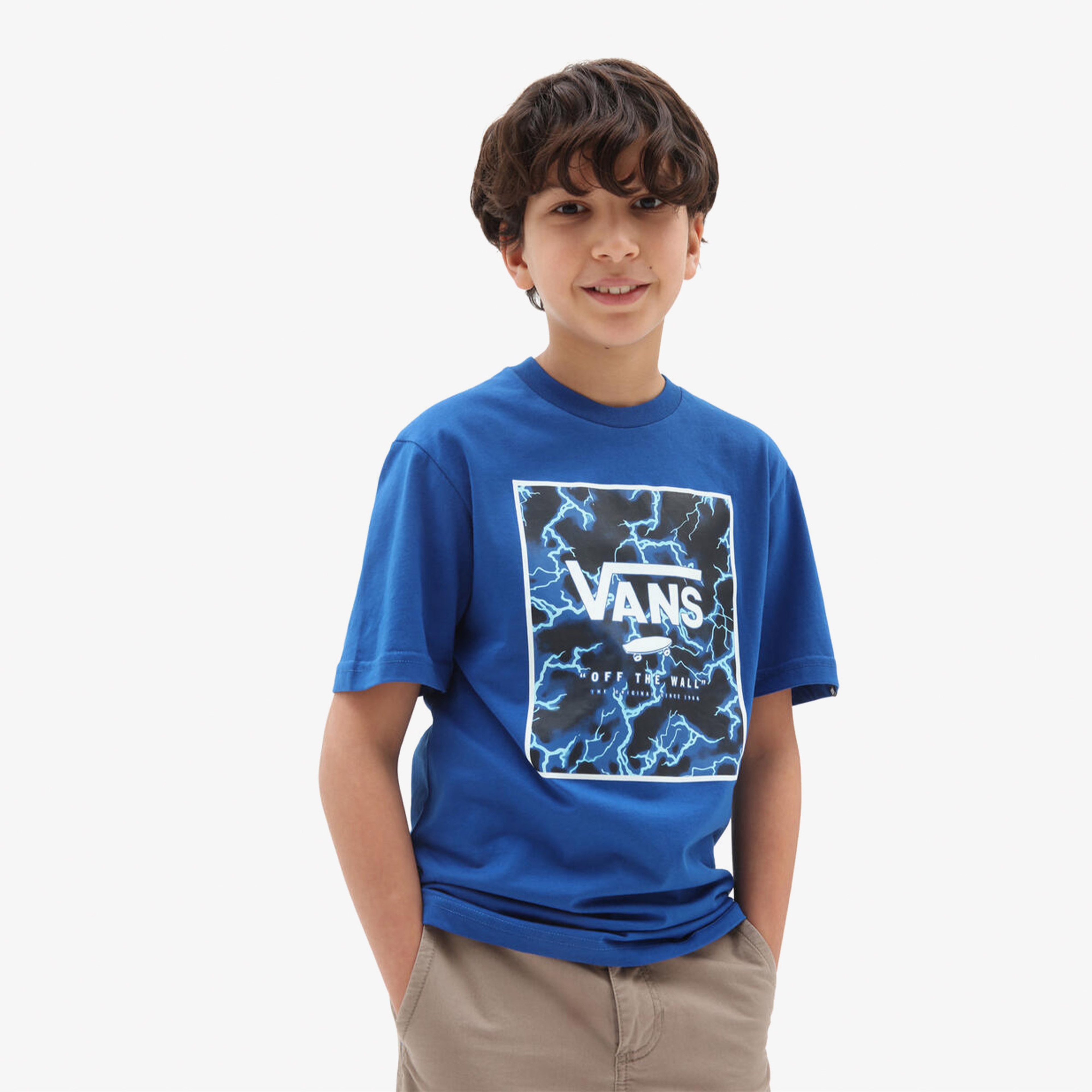 Vans Print Box Çocuk Mavi T-Shirt