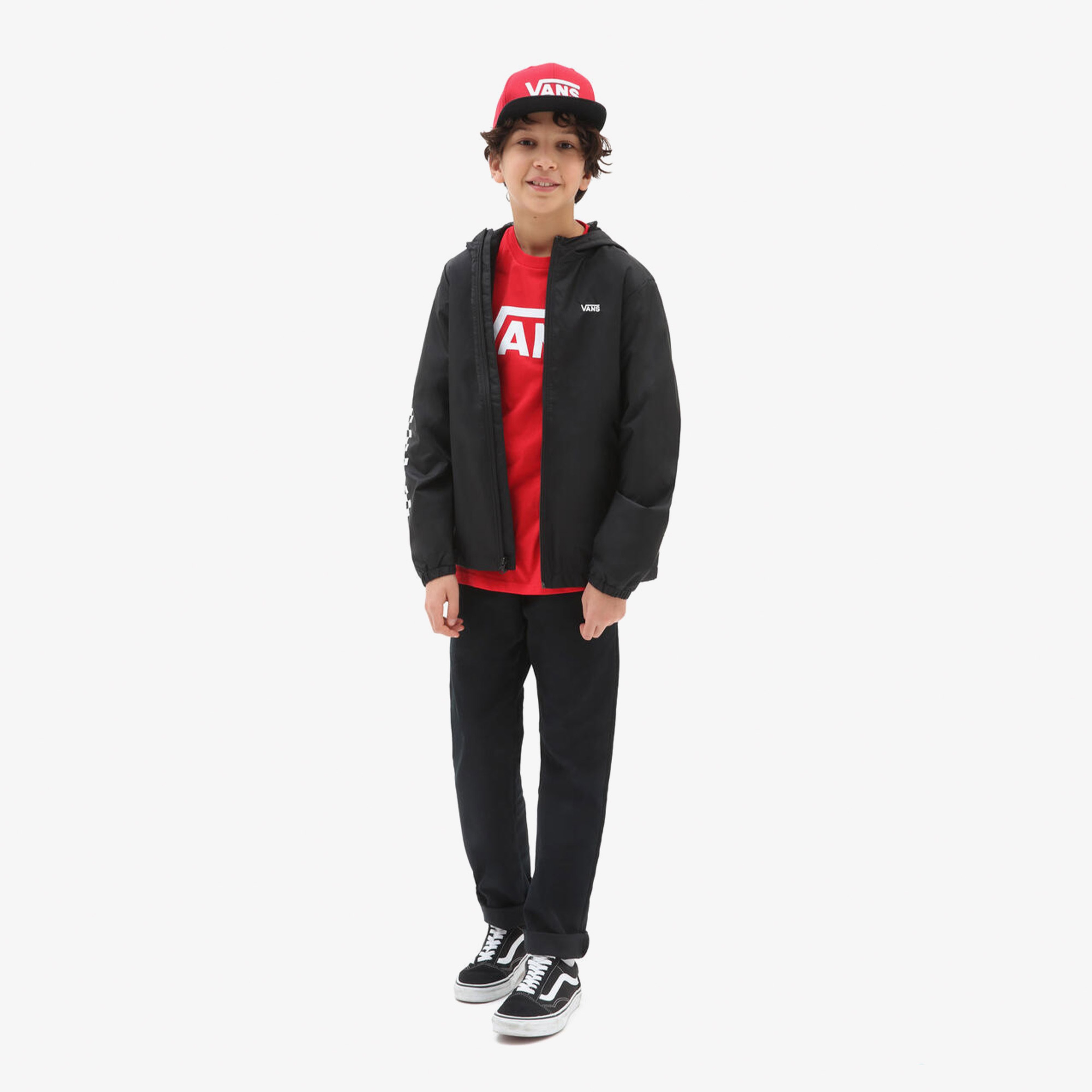 Vans Garnett Windbreaker Çocuk Siyah Ceket