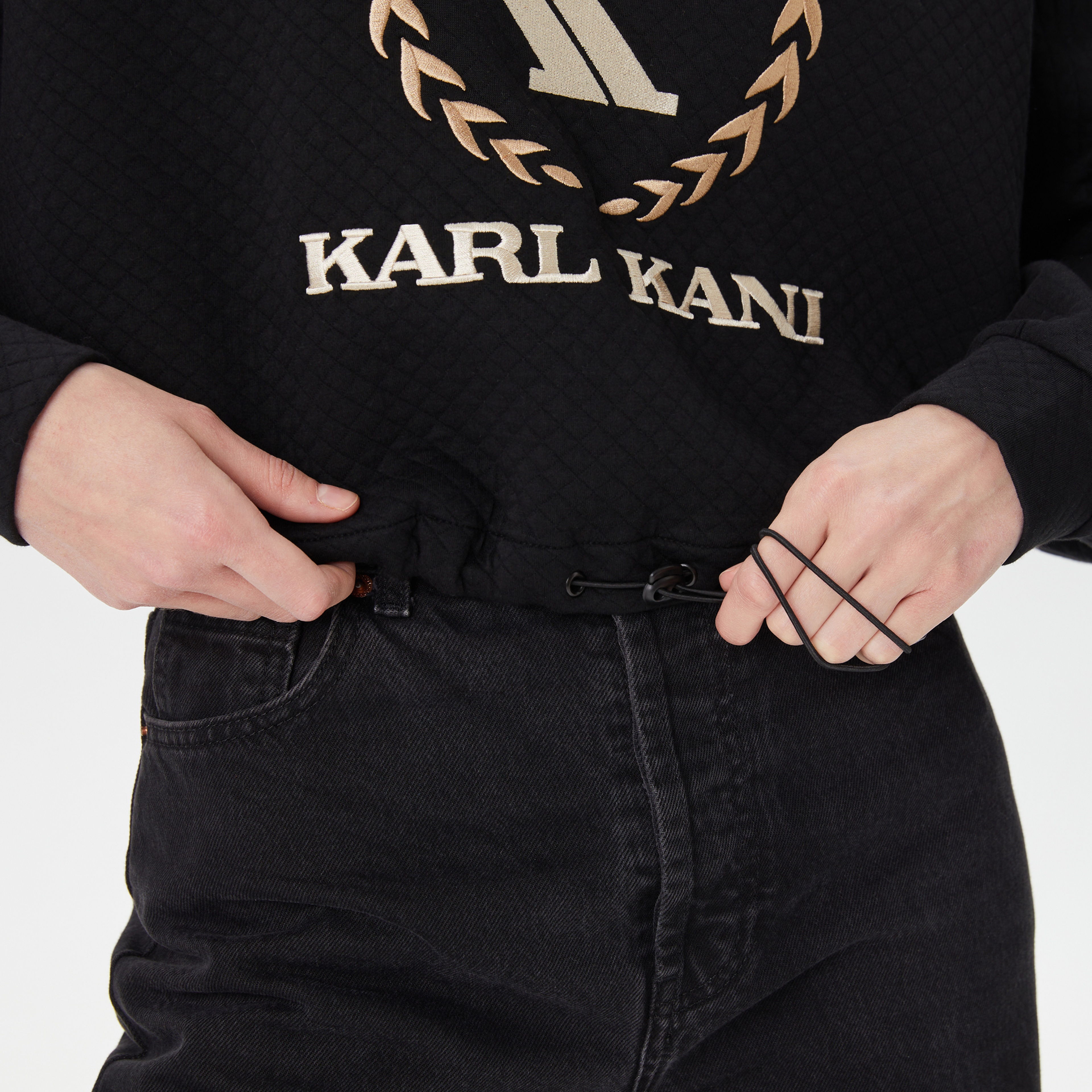 Karl Kani Signature Kadın Siyah Sweatshirt