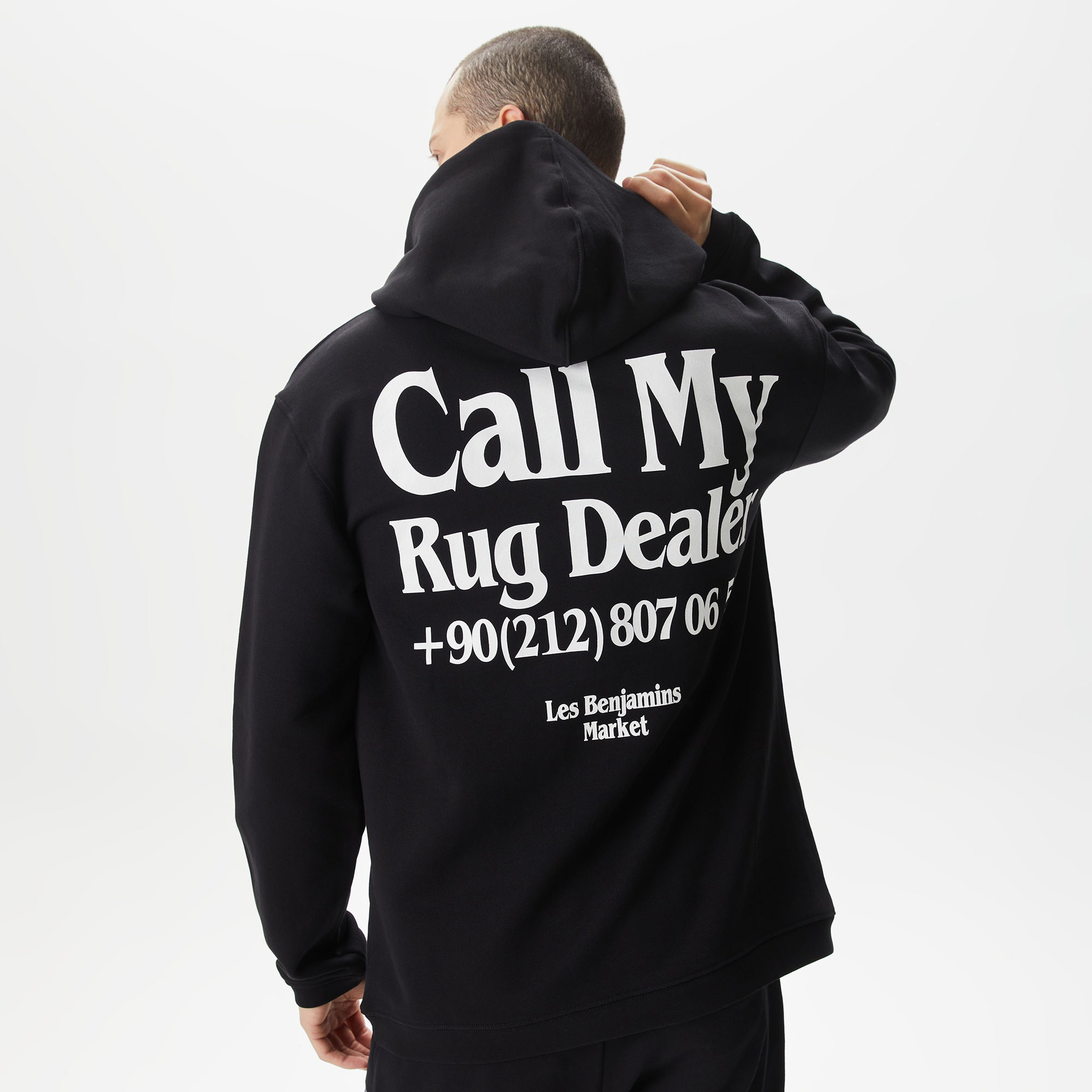 Les Benjamins Market Unisex Siyah Hoodie