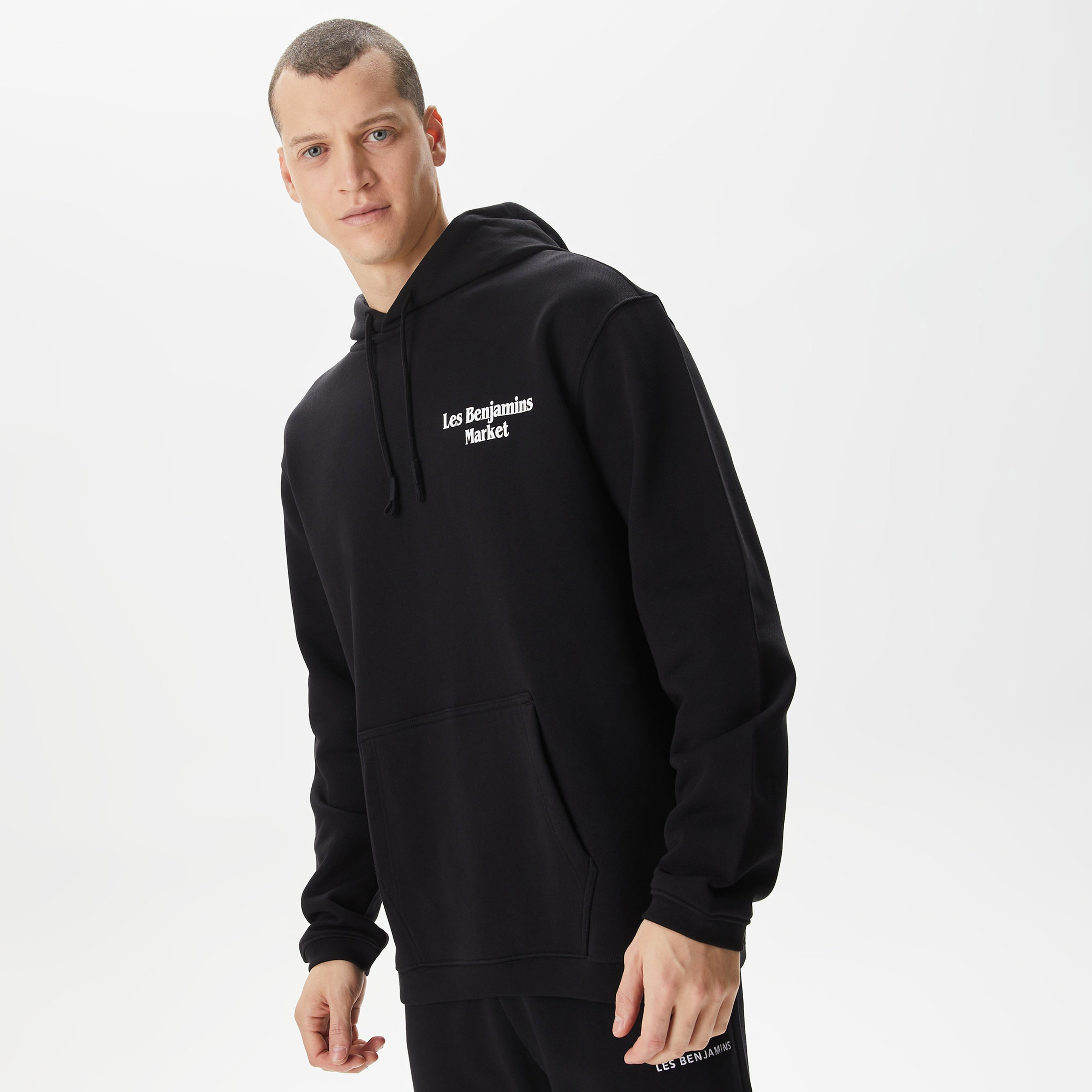 Les Benjamins Market Unisex Siyah Hoodie