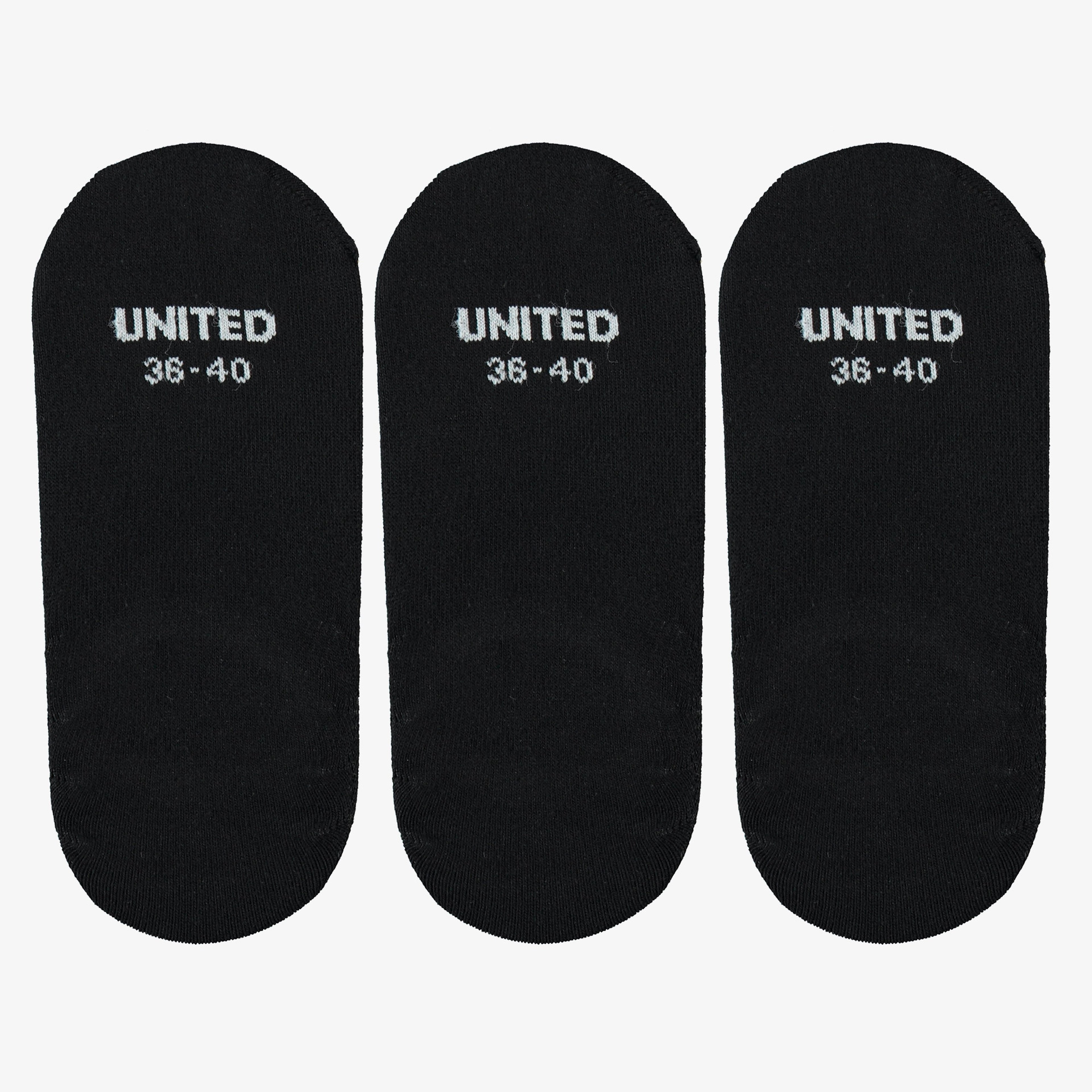 UNITED4 Kadın Siyah 3'lü Çorap