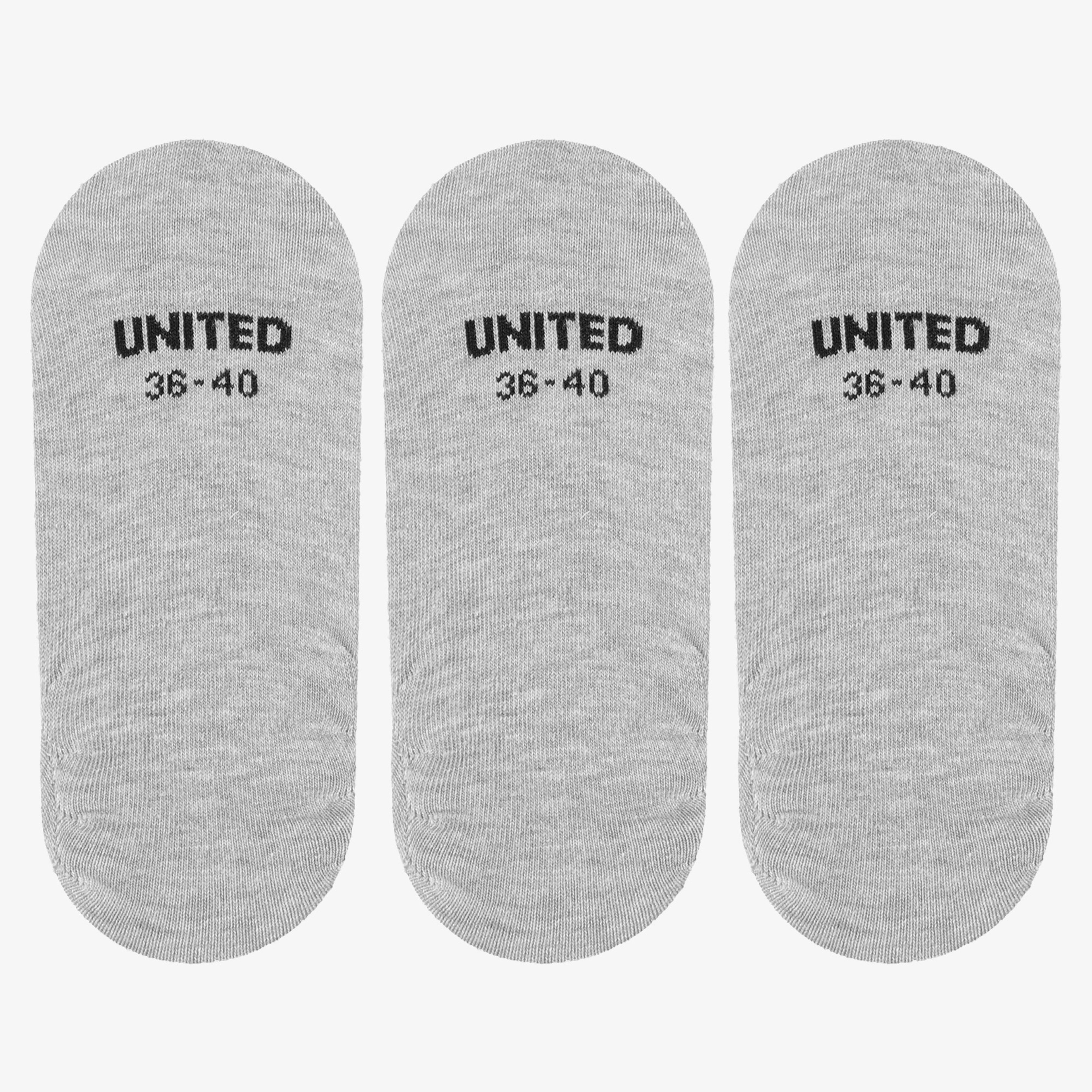 UNITED4 Kadın Gri 3'lü Çorap