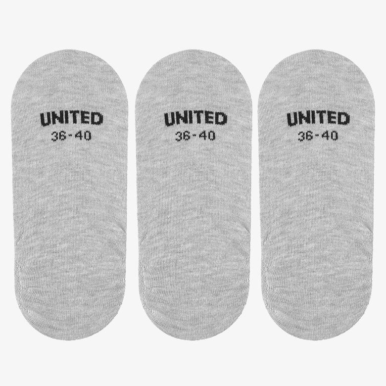 UNITED4 Kadın Gri 3'lü Çorap