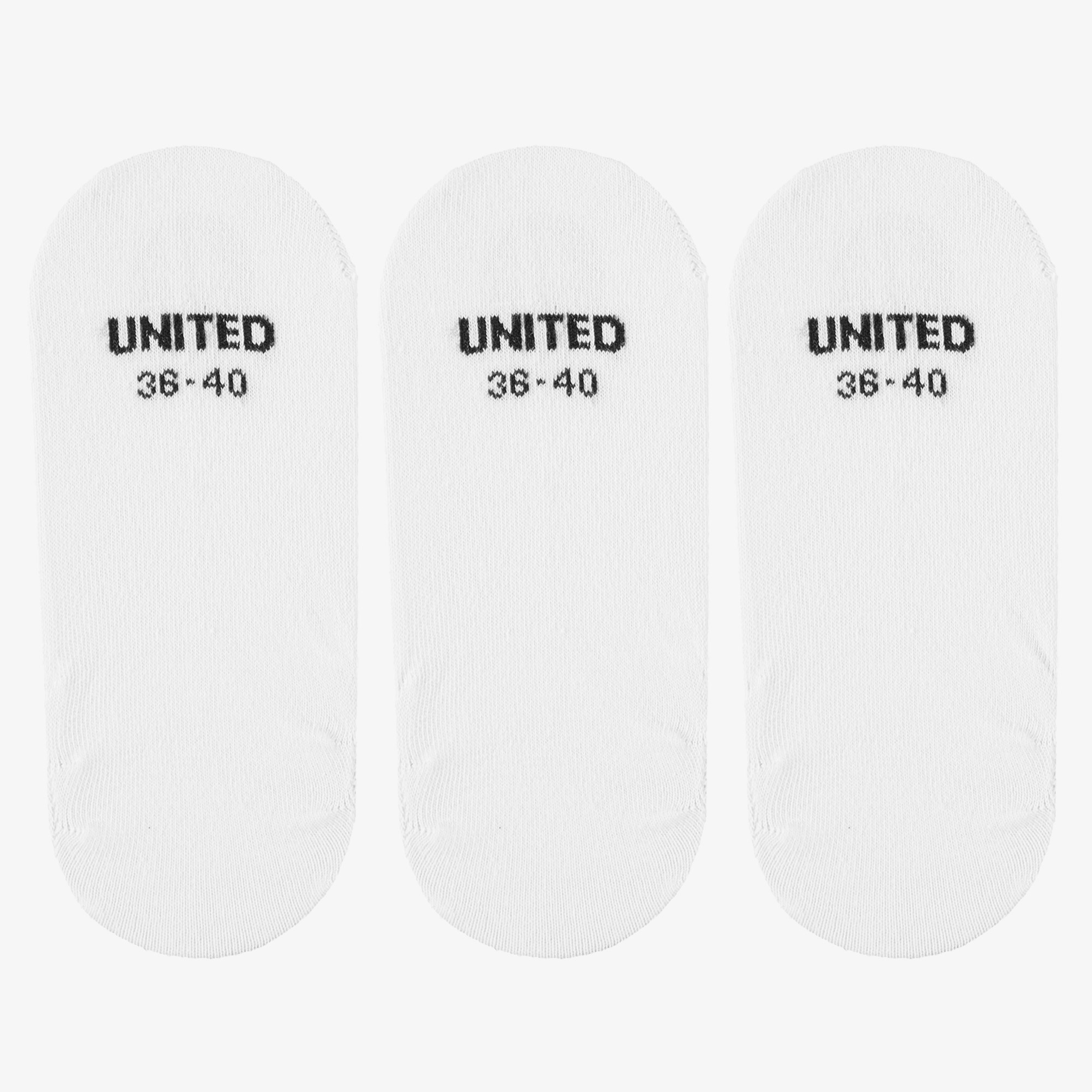 UNITED4 Kadın Beyaz 3'lü Çorap