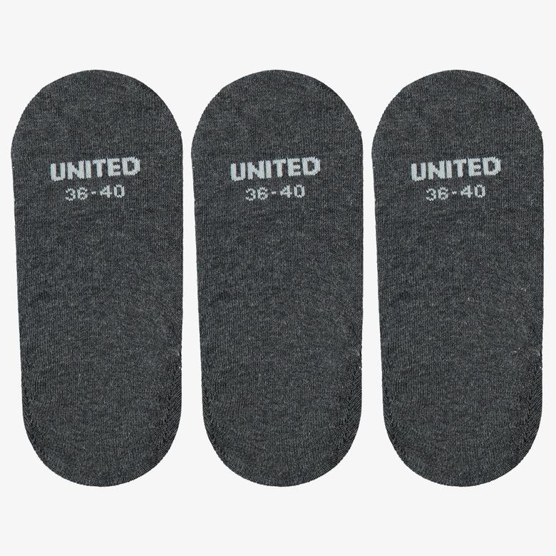 UNITED4 Kadın Gri 3'lü Çorap