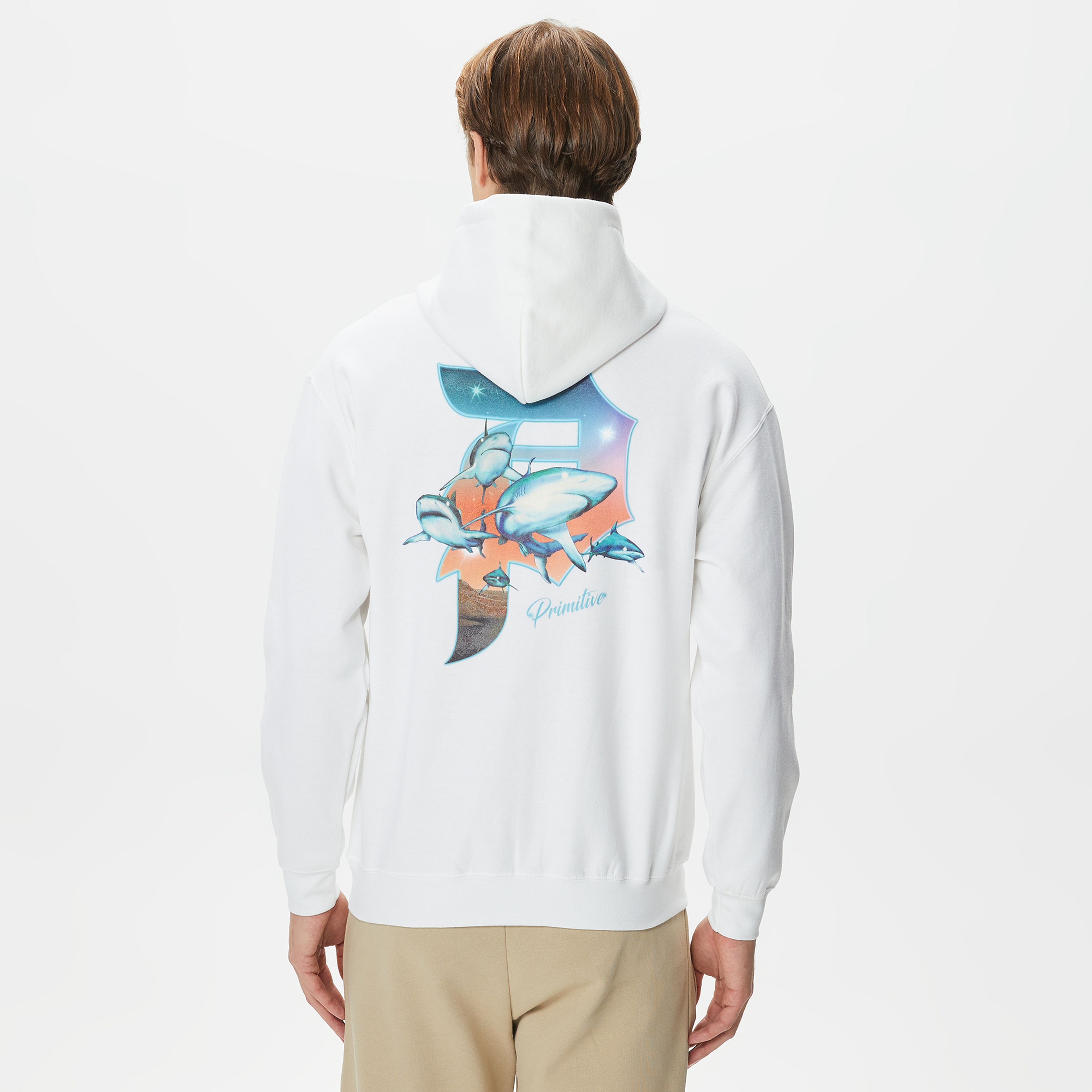 Primitive Shiver Erkek Beyaz Hoodie