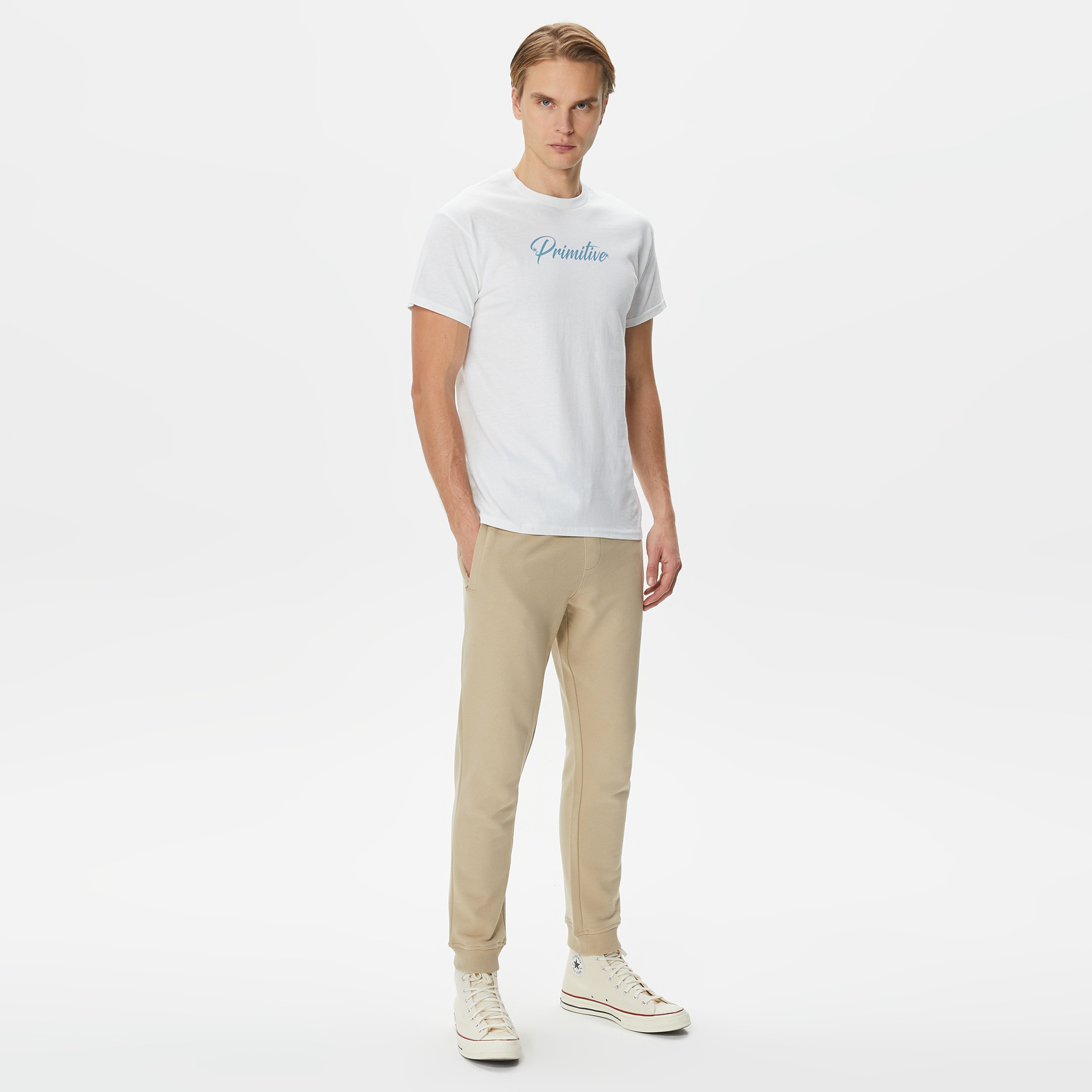 Primitive Shiver Erkek Beyaz T-Shirt