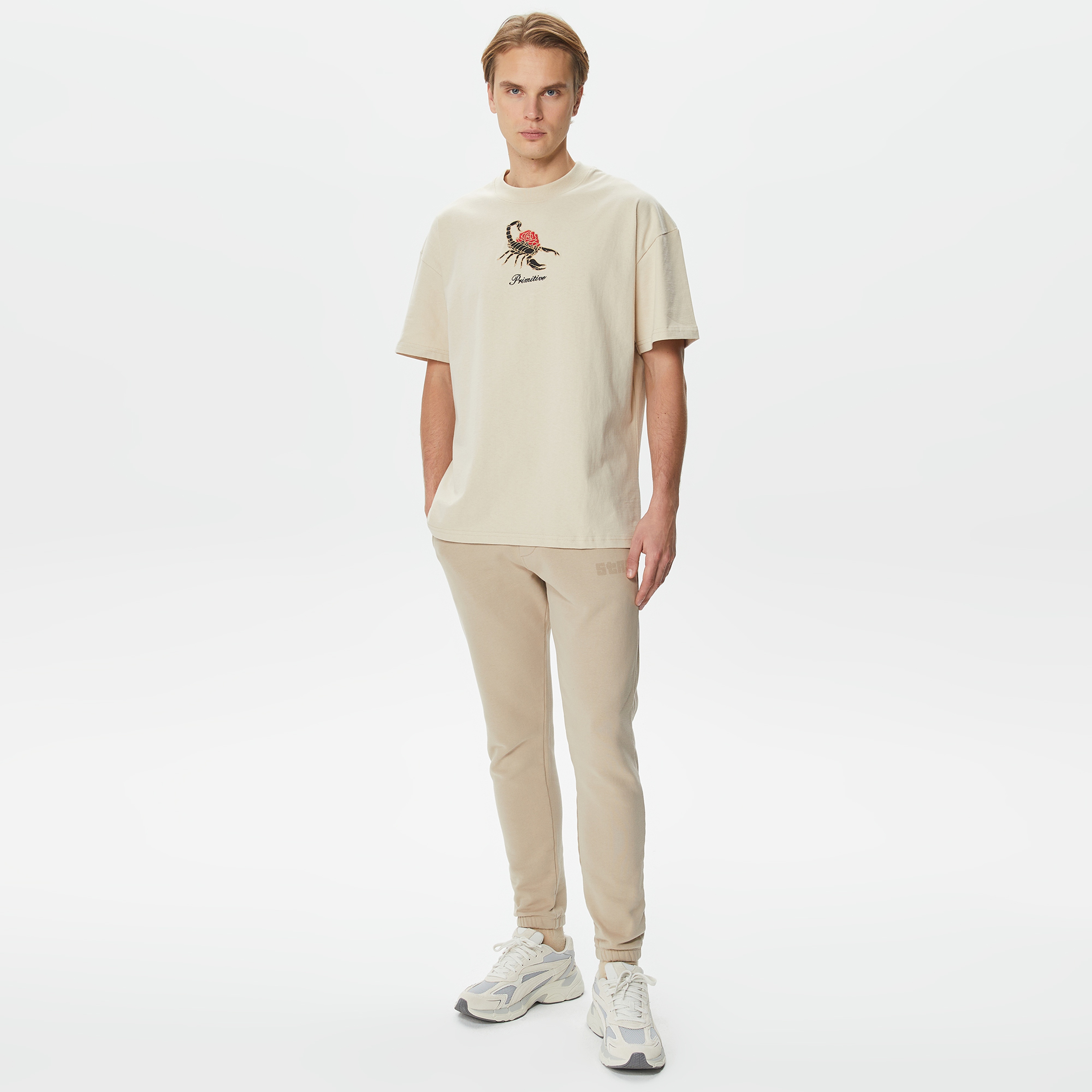 Primitive Scorpio HW Erkek Bej T-Shirt