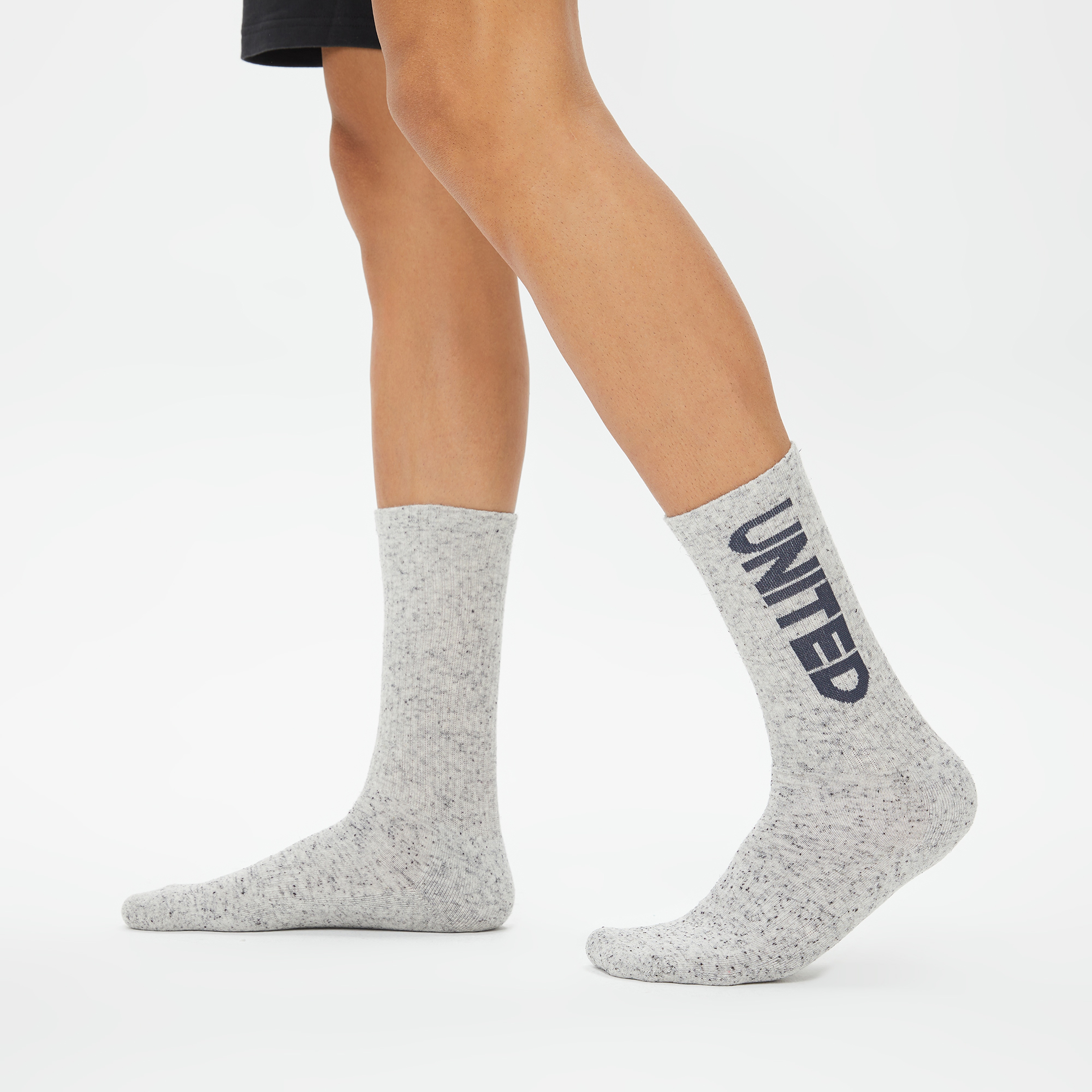 UNITED4 Classic Unisex Gri Çorap