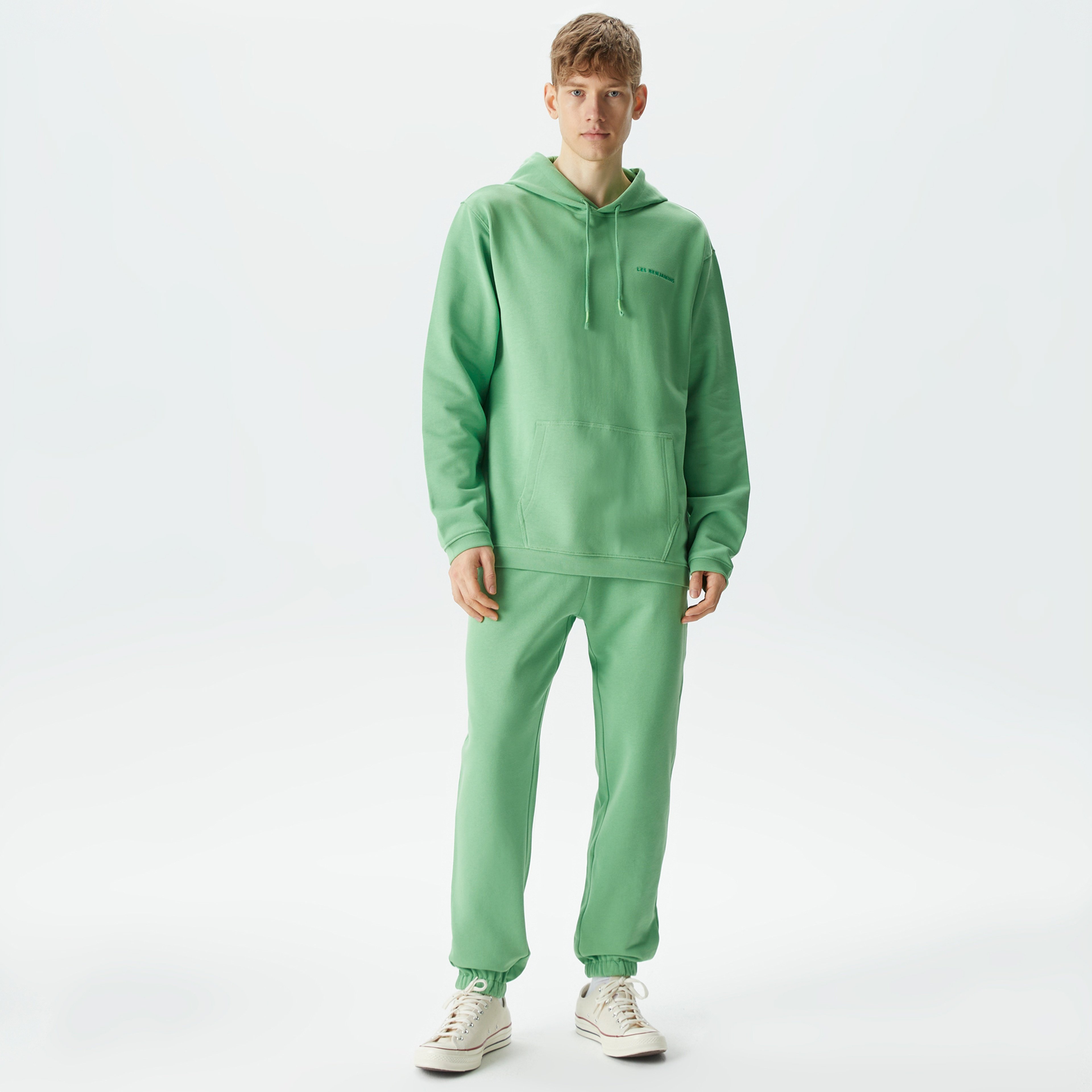 Les Benjamins Essential 305 Erkek Yeşil Hoodie