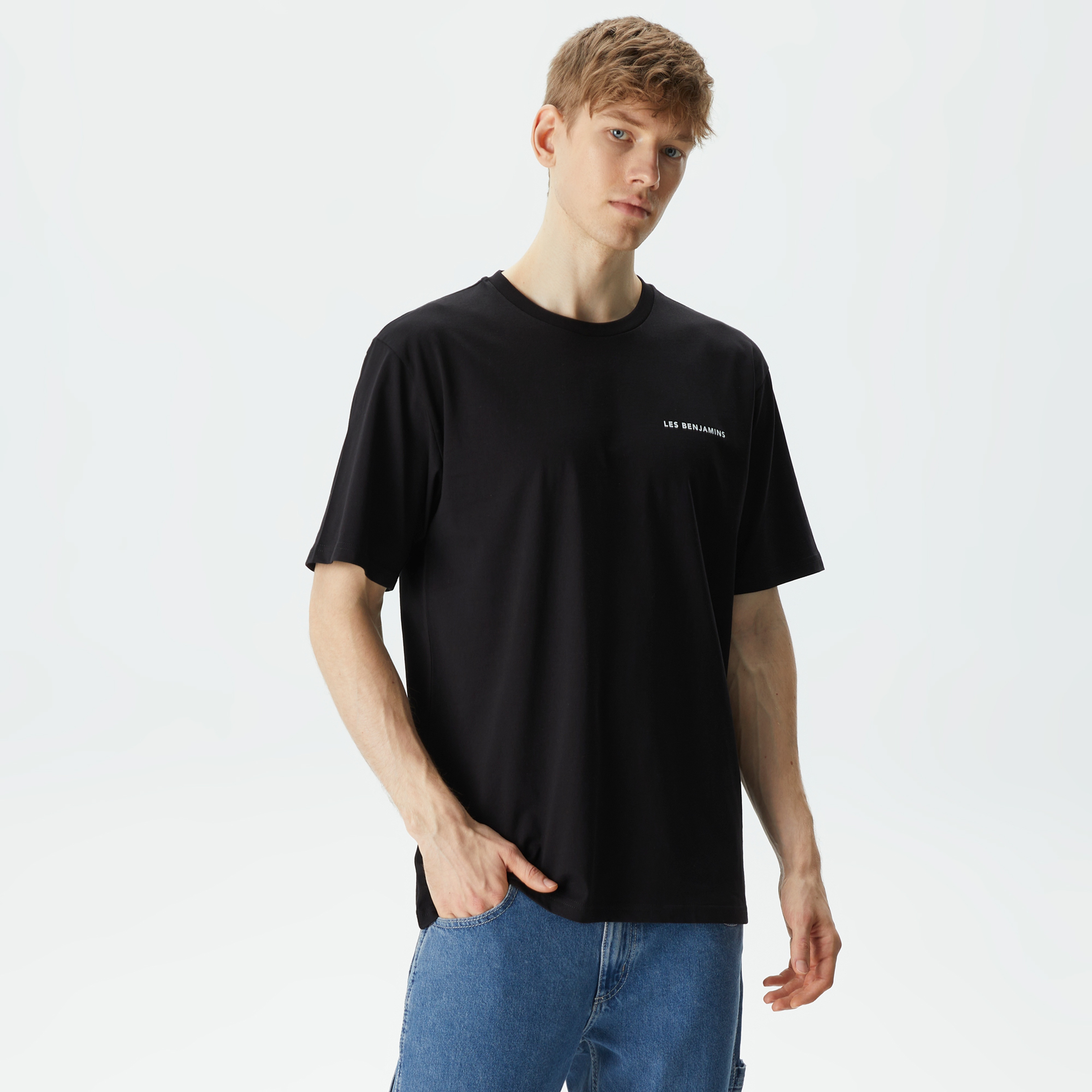 Les Benjamins Kısmet 704 Erkek Siyah T-Shirt