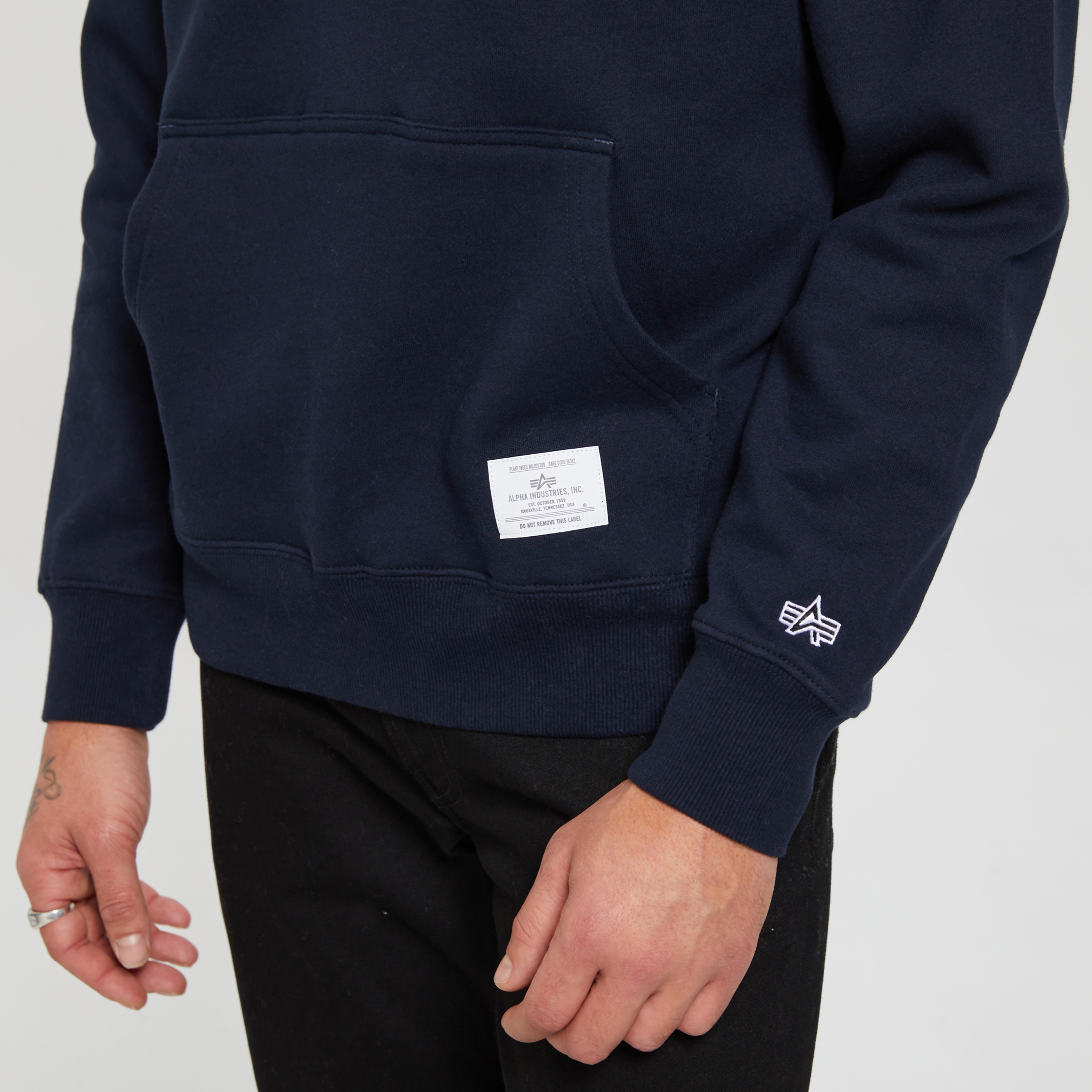 Alpha Industries Essential Erkek Lacivert Hoodie