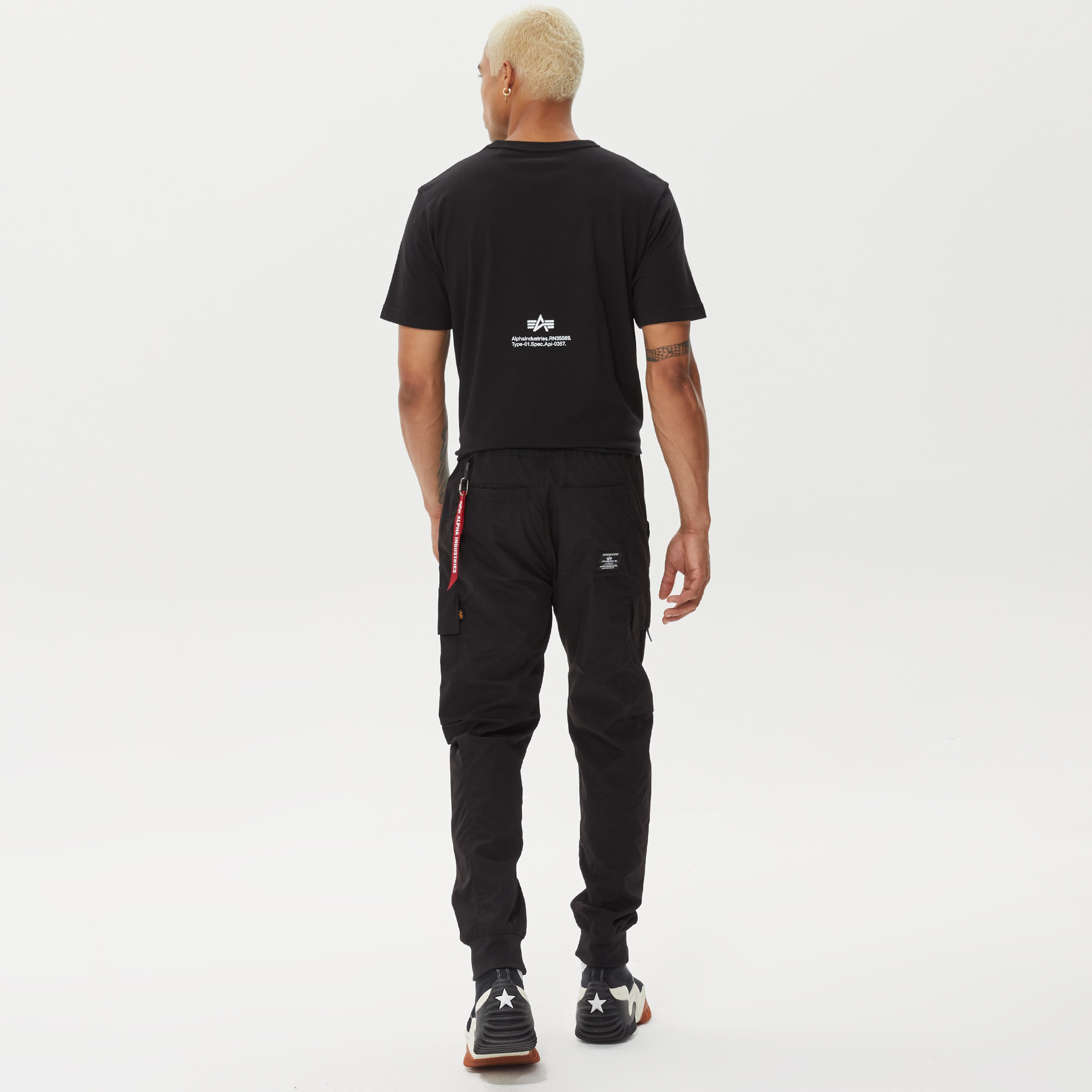 Alpha Industries Slim Fit Erkek Siyah Eşofman Altı