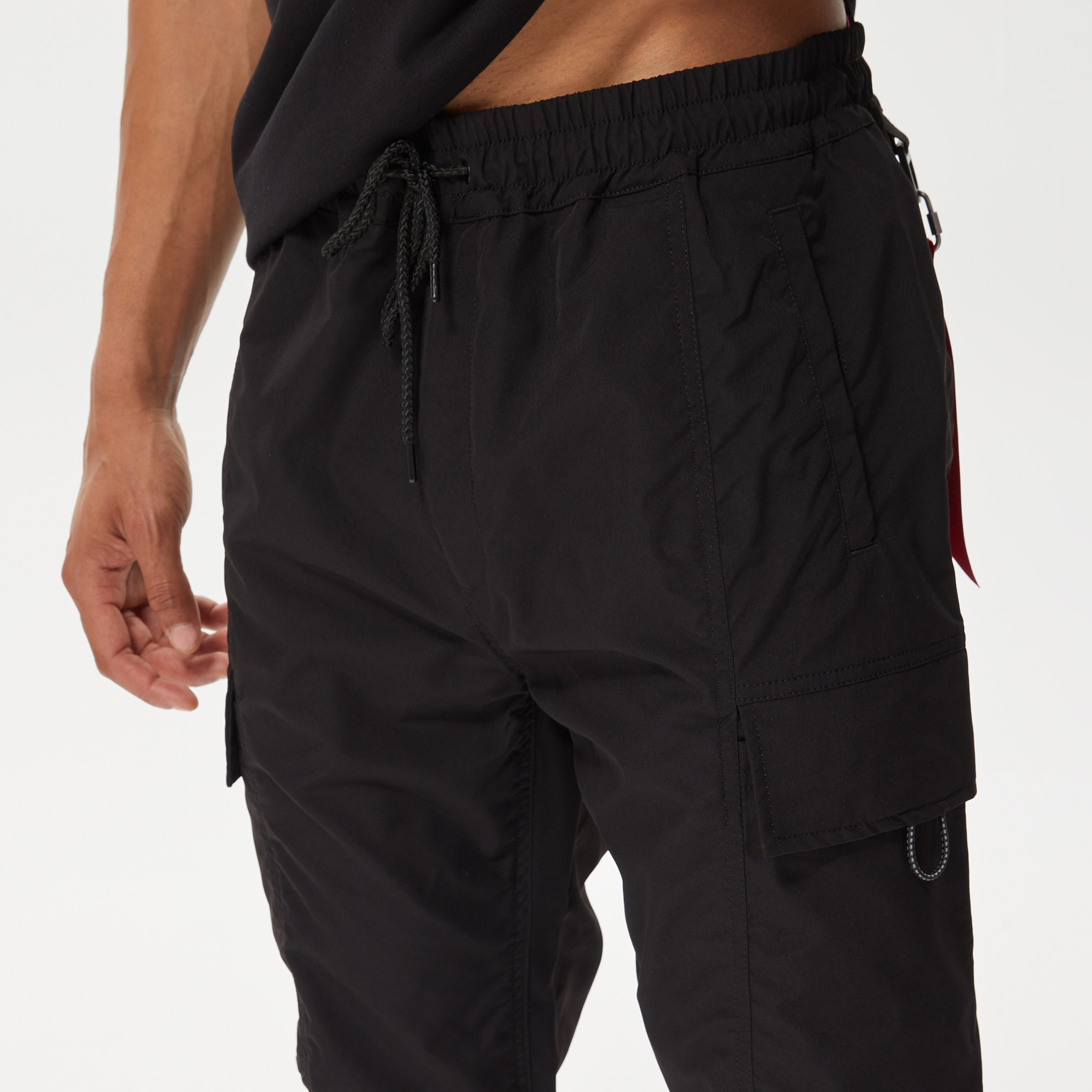 Alpha Industries Slim Fit Erkek Siyah Eşofman Altı