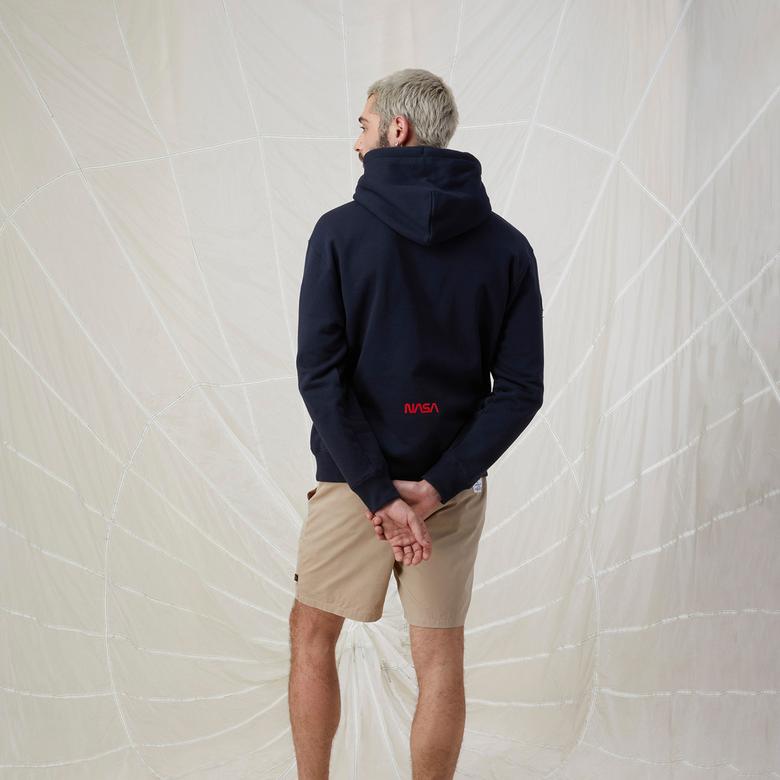 Alpha Industries Nasa Erkek Lacivert Hoodie