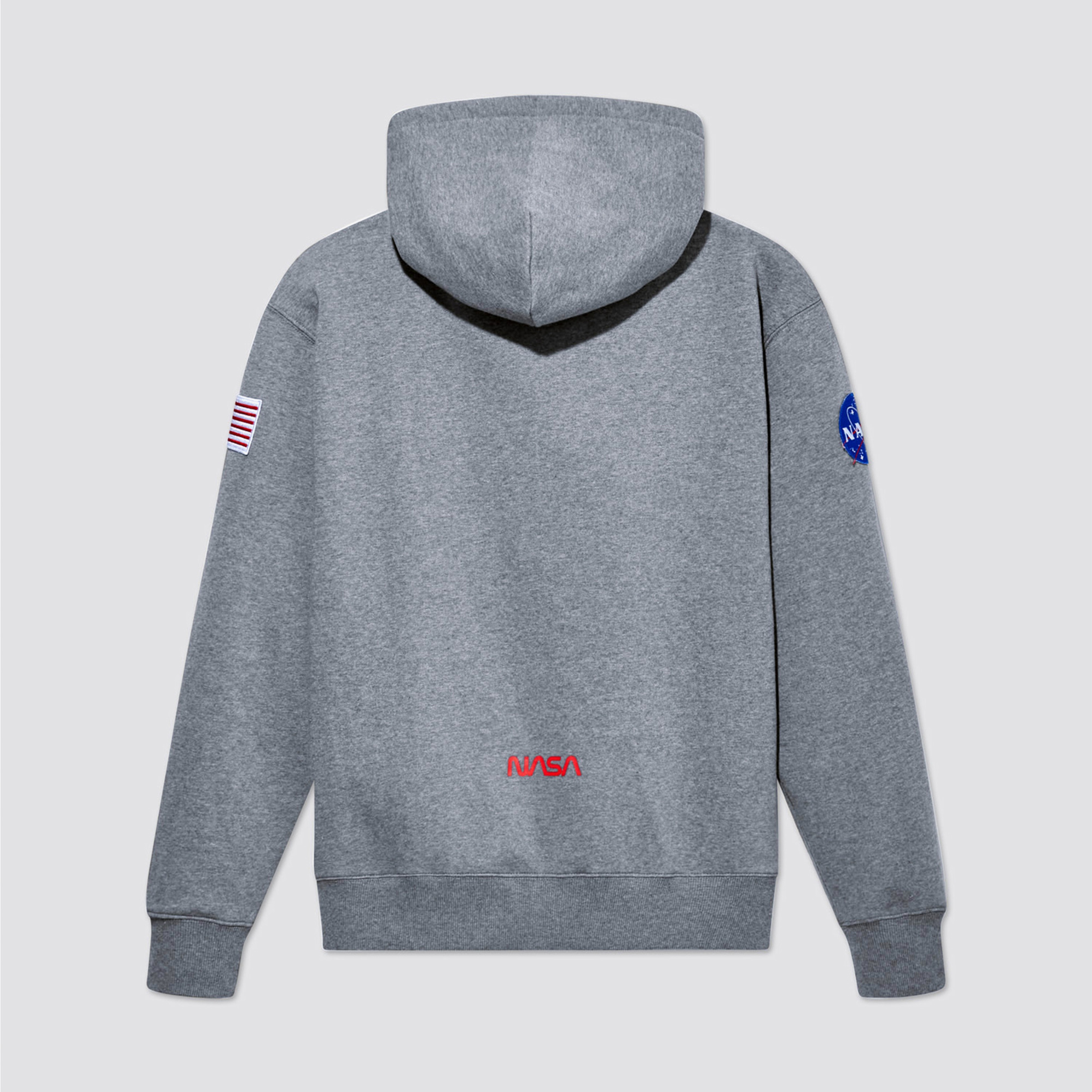 Alpha Industries Nasa Erkek Gri Hoodie