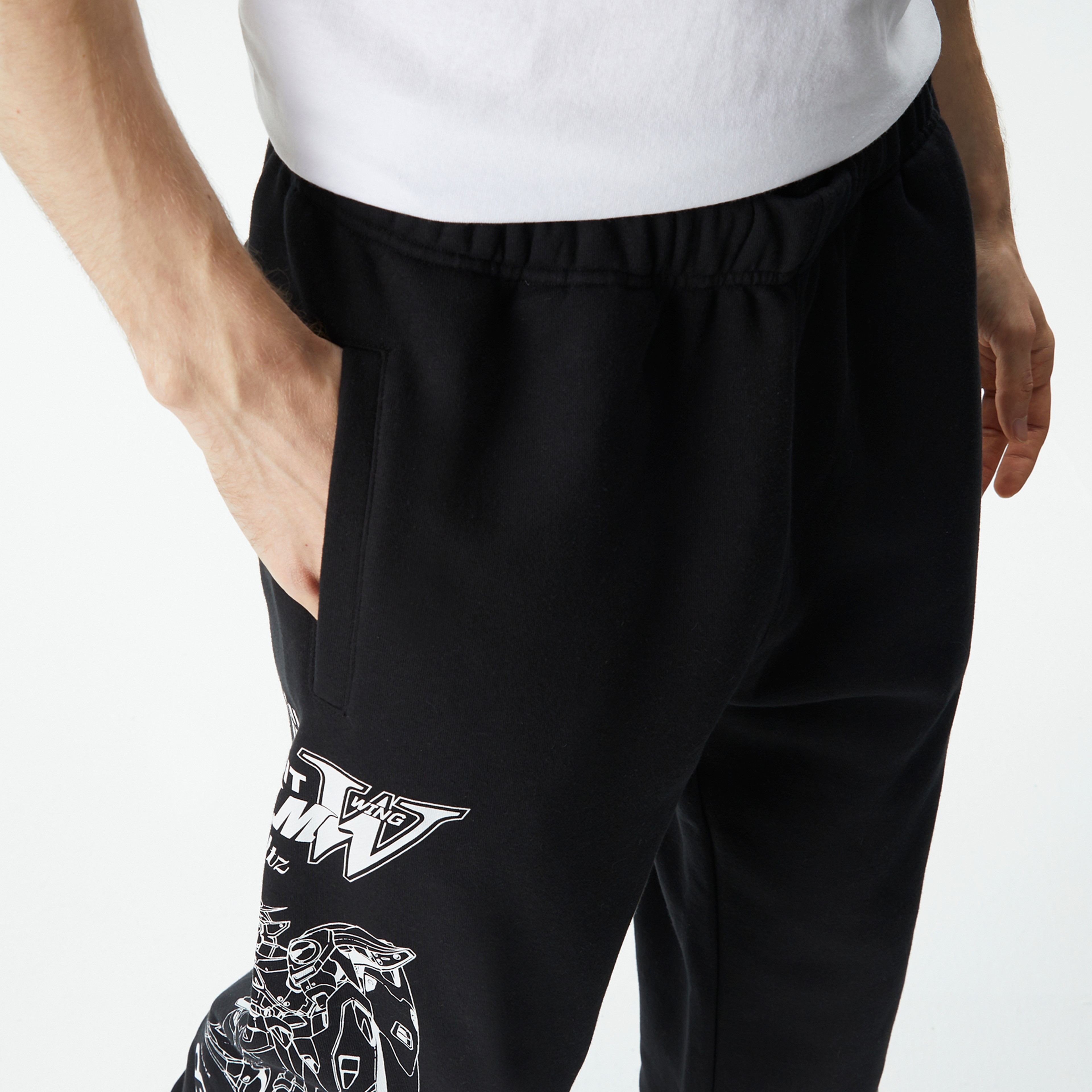 HUF Gundam Wing Fleece Erkek Siyah Pantolon