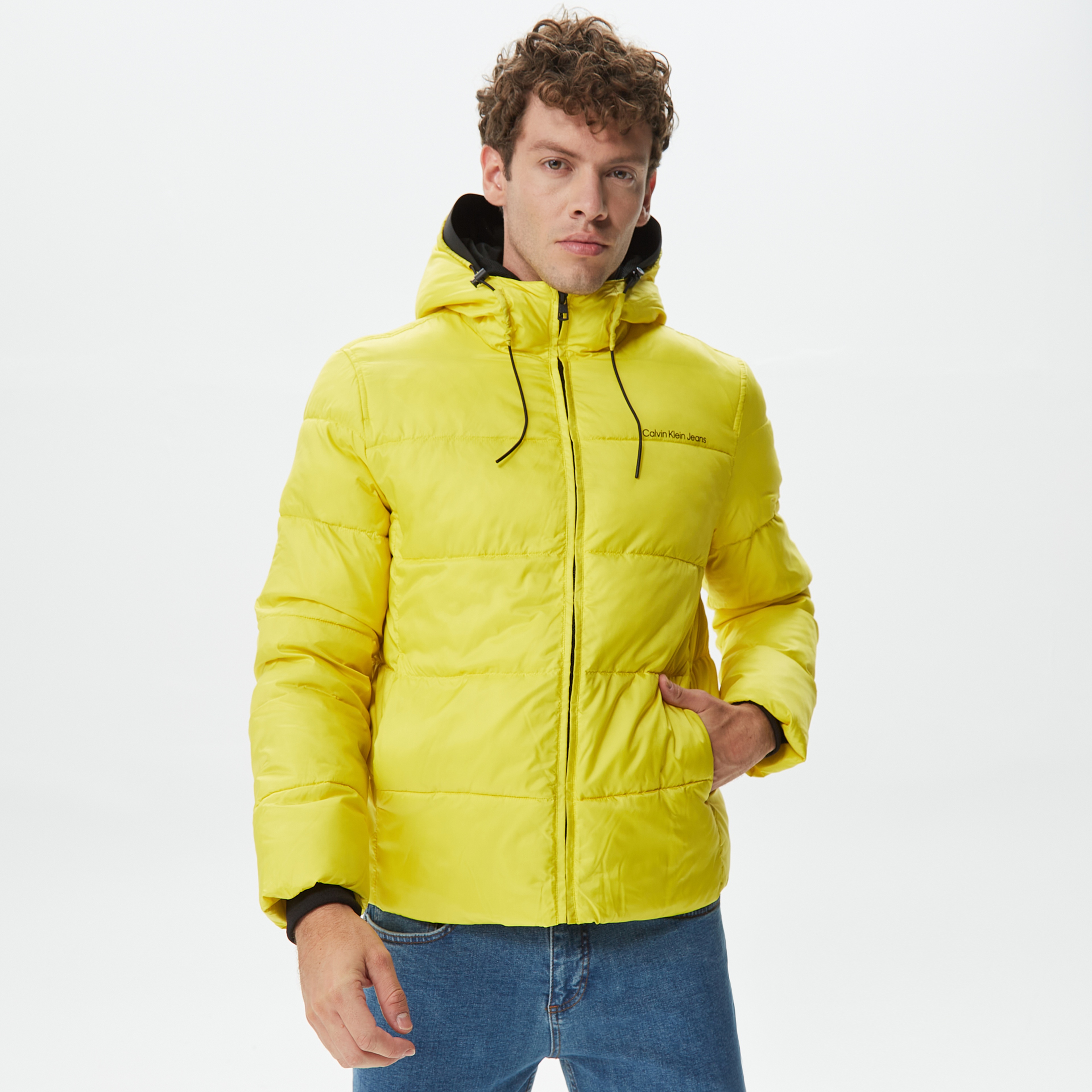 Calvin Klein Jeans Erkek Sarı Mont