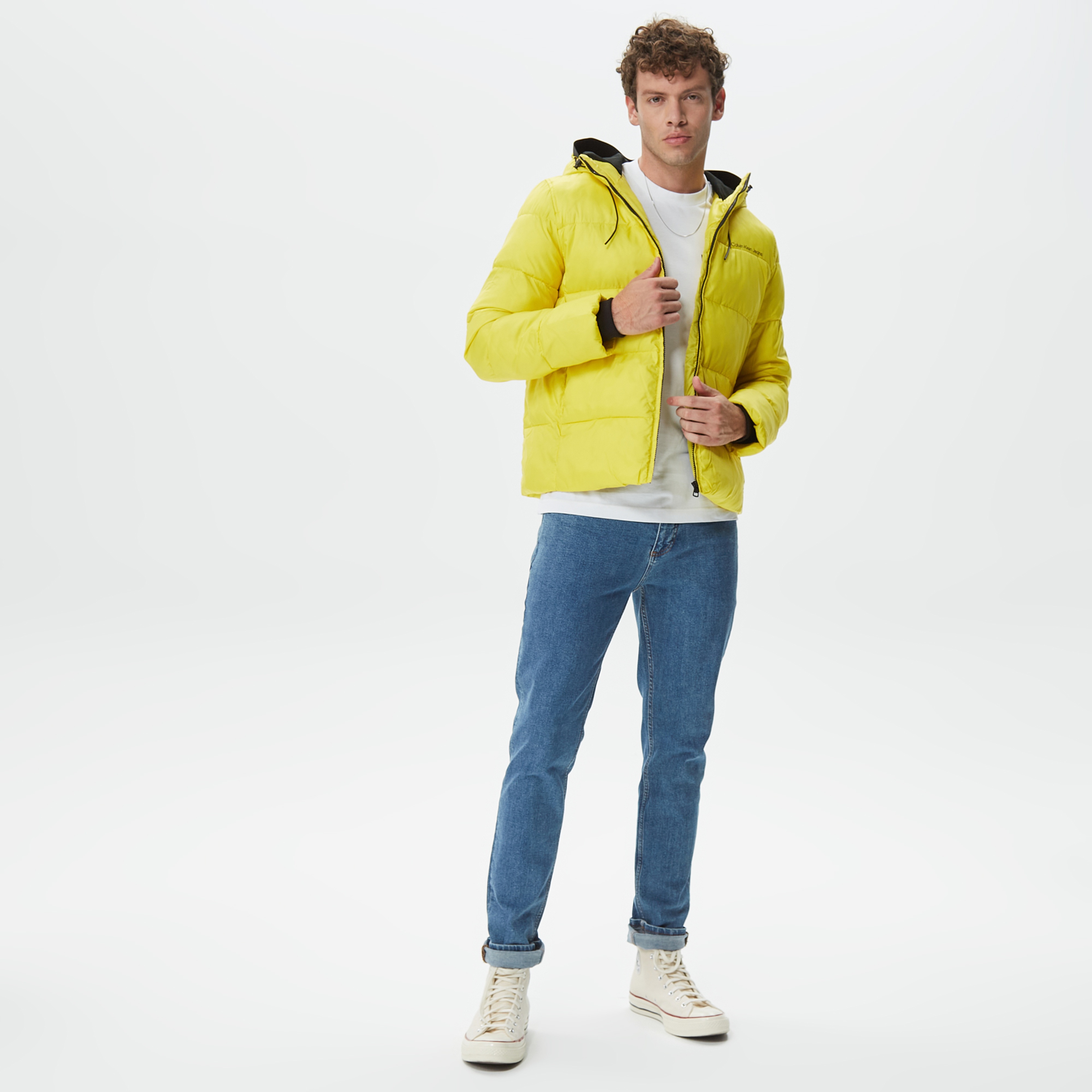 Calvin Klein Jeans Erkek Sarı Mont