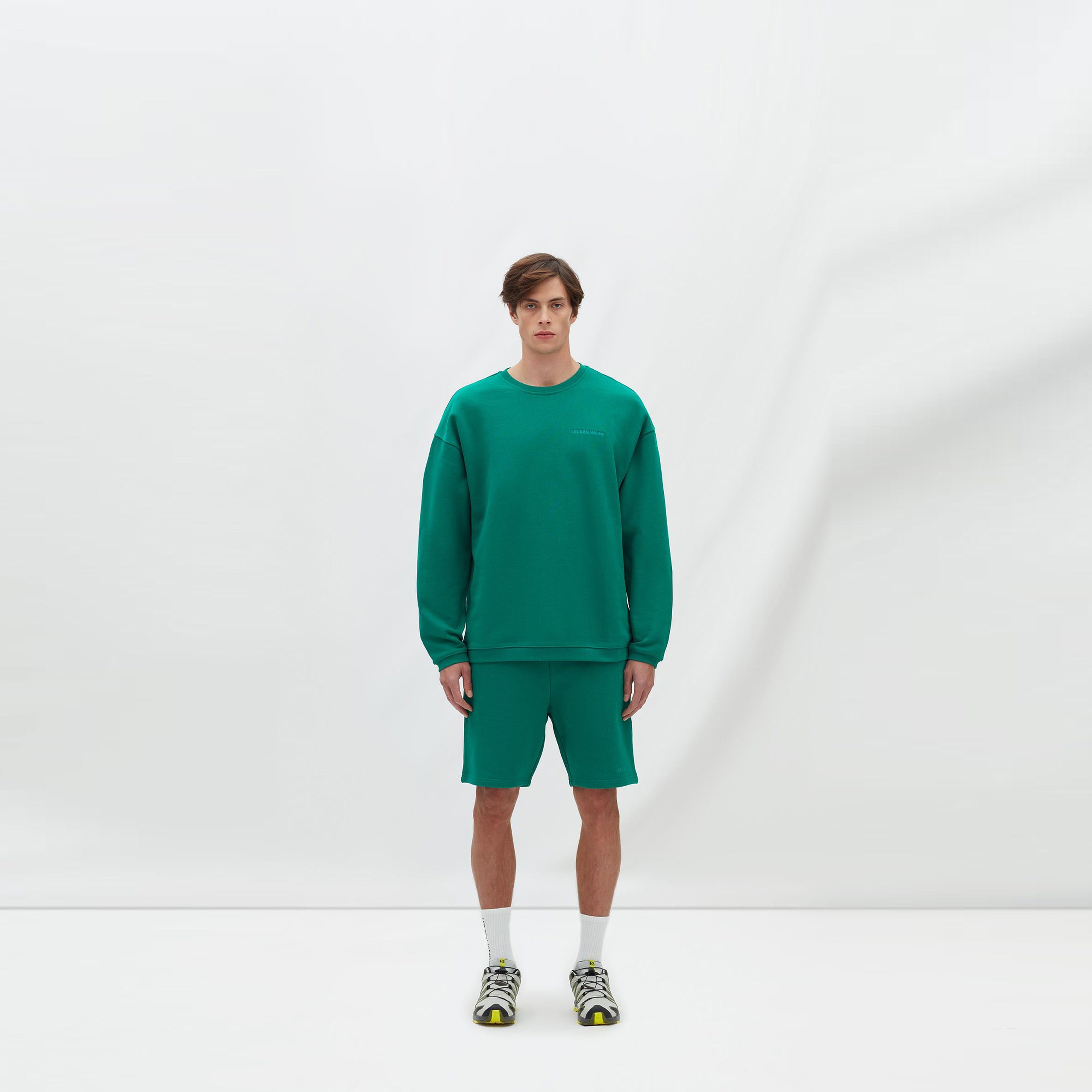 Les Benjamins Essentials Erkek Yeşil Sweatshirt